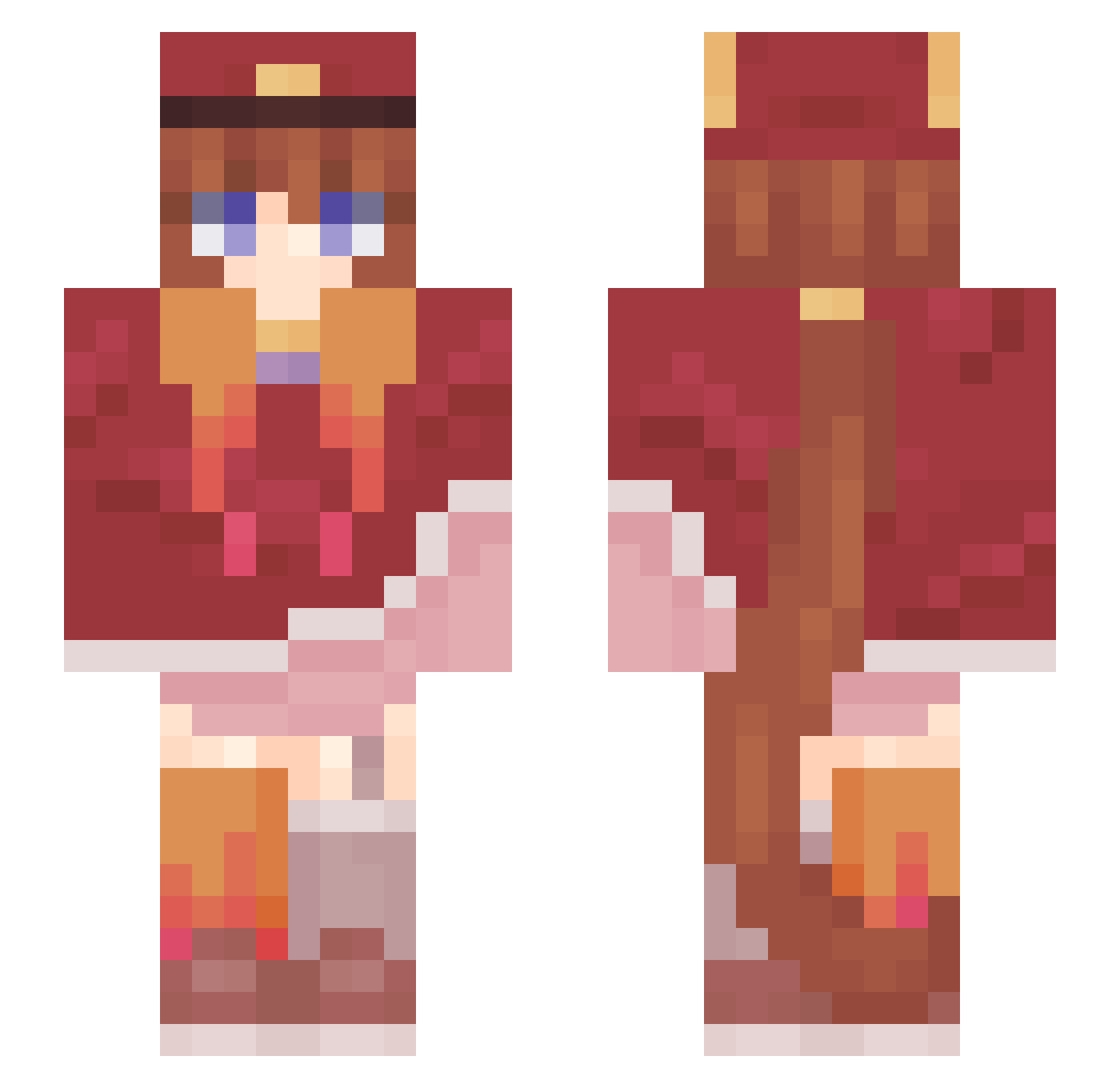 Spookszzz Minecraft skin, front and back view