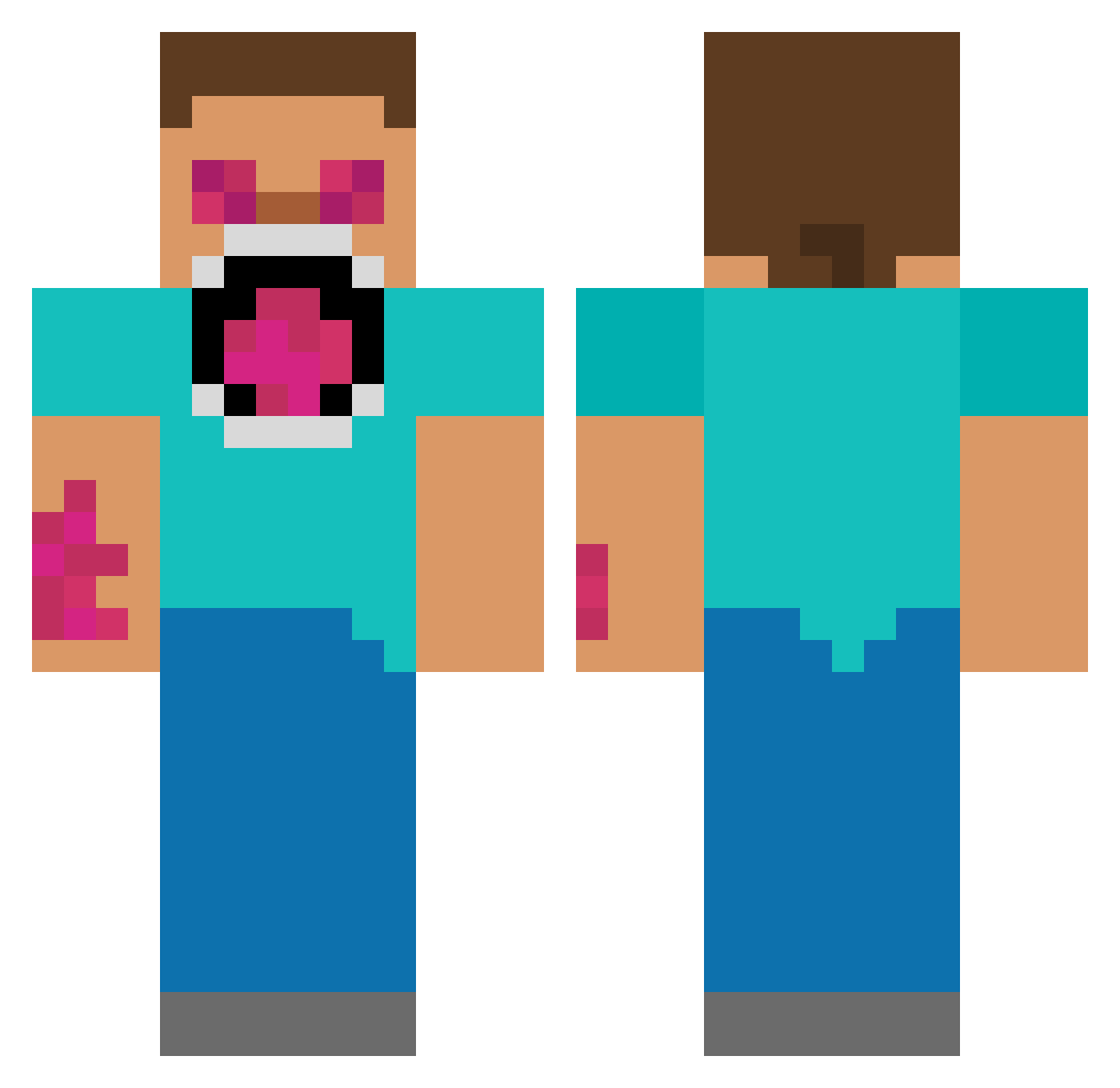 Abc_EXE7 Minecraft skin, front and back view