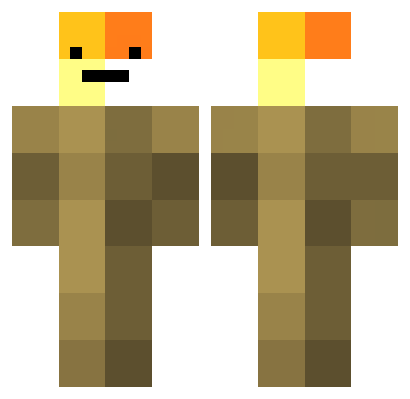 Zapalarelo Minecraft skin, front and back view
