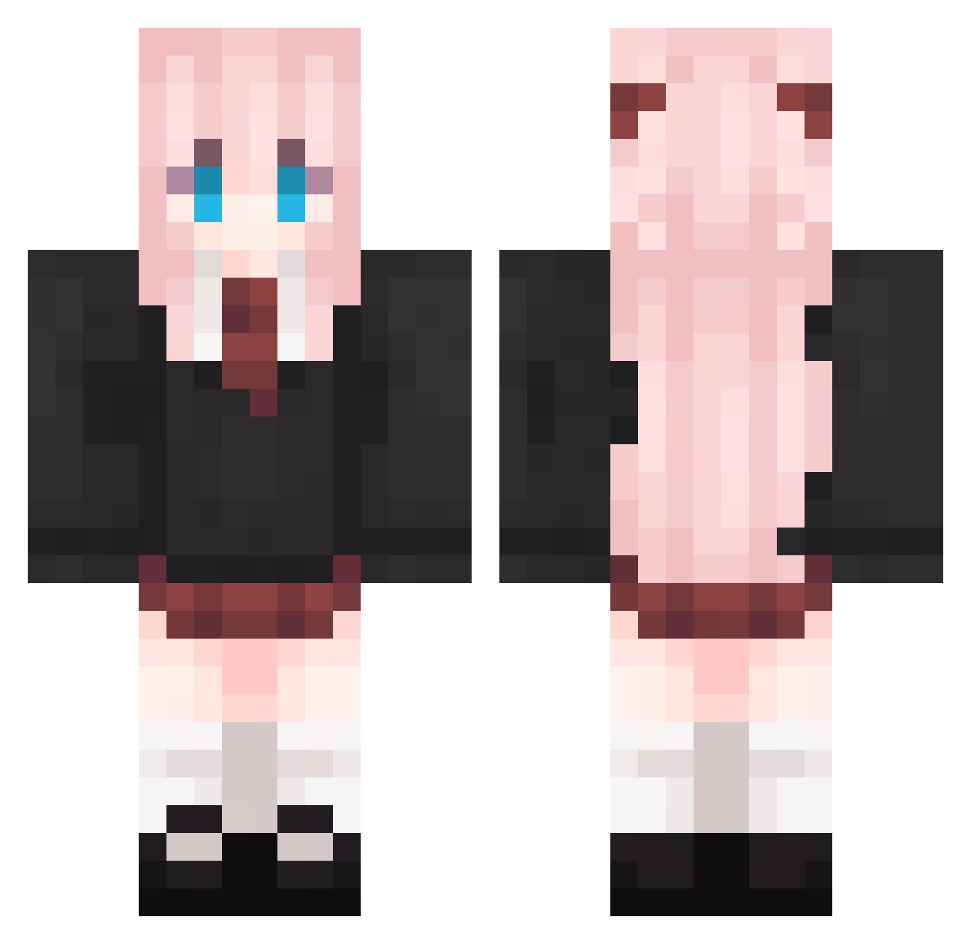 ptichka232 Minecraft skin, front and back view