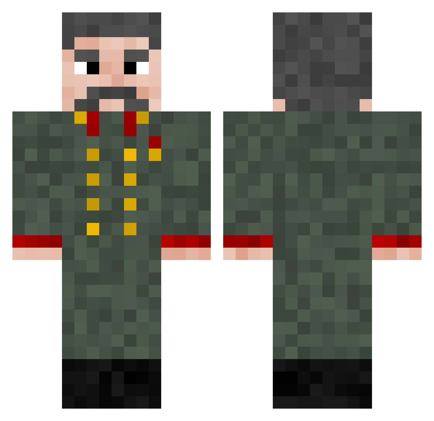 _bonsko Minecraft skin, front and back view