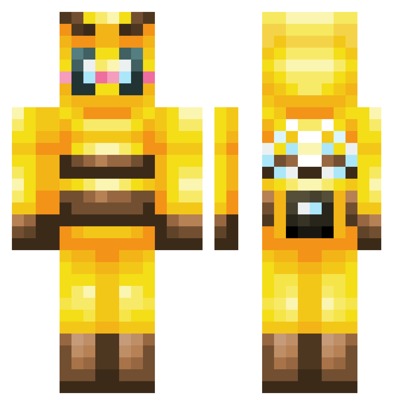 imglutenfree Minecraft skin, front and back view