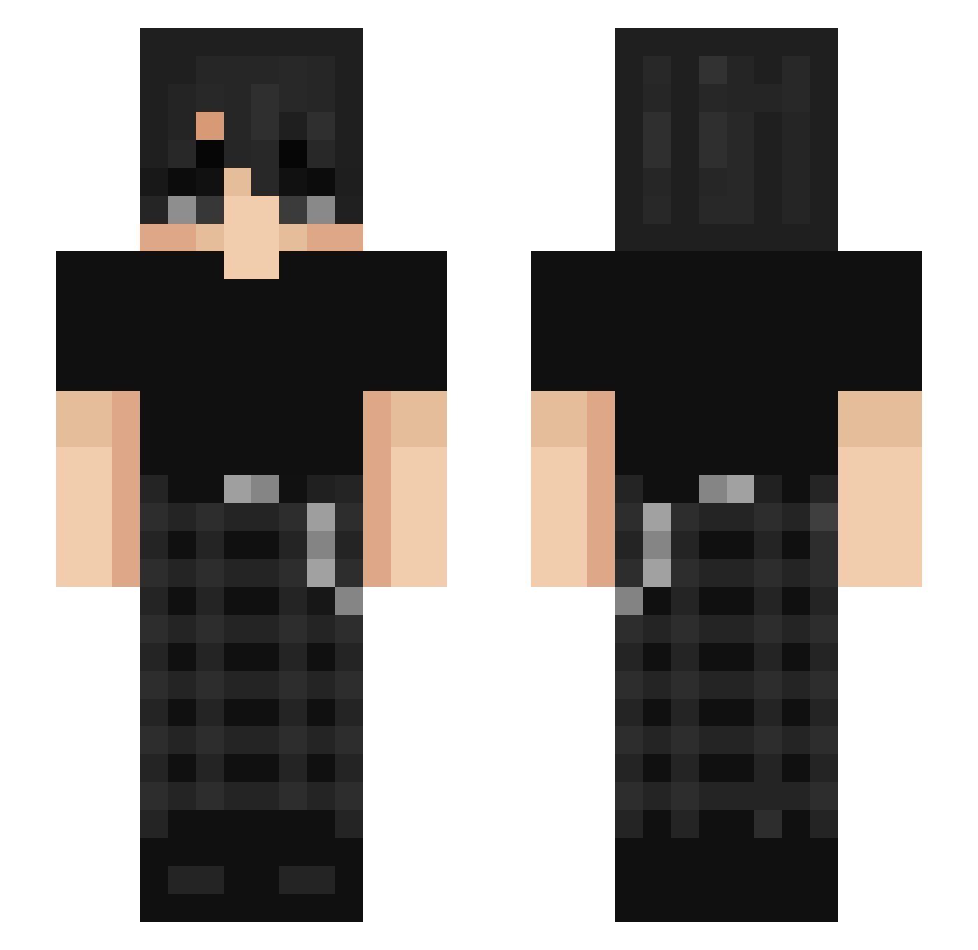Wonder_Witch Minecraft skin, front and back view