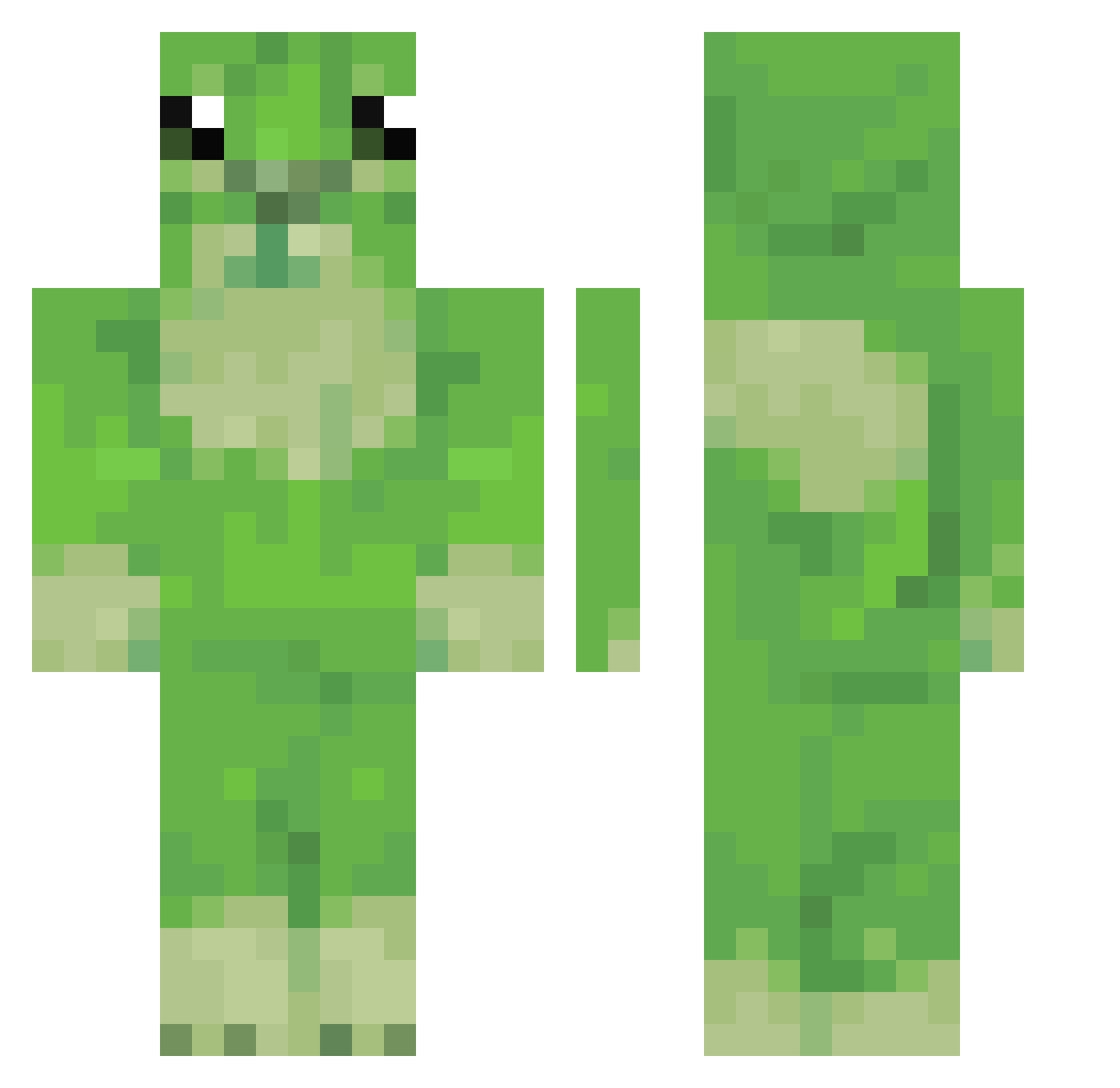 ssJABBAs Minecraft skin, front and back view