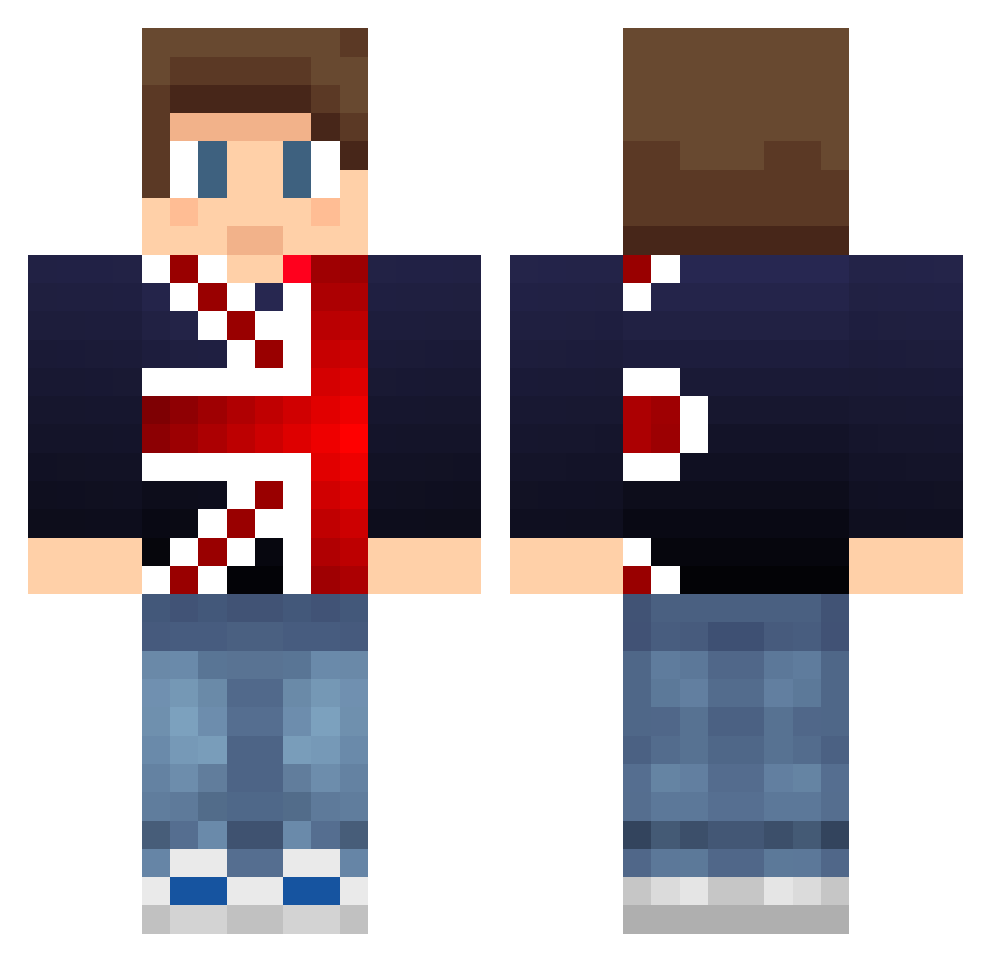 DoktorDoolittle Minecraft skin, front and back view