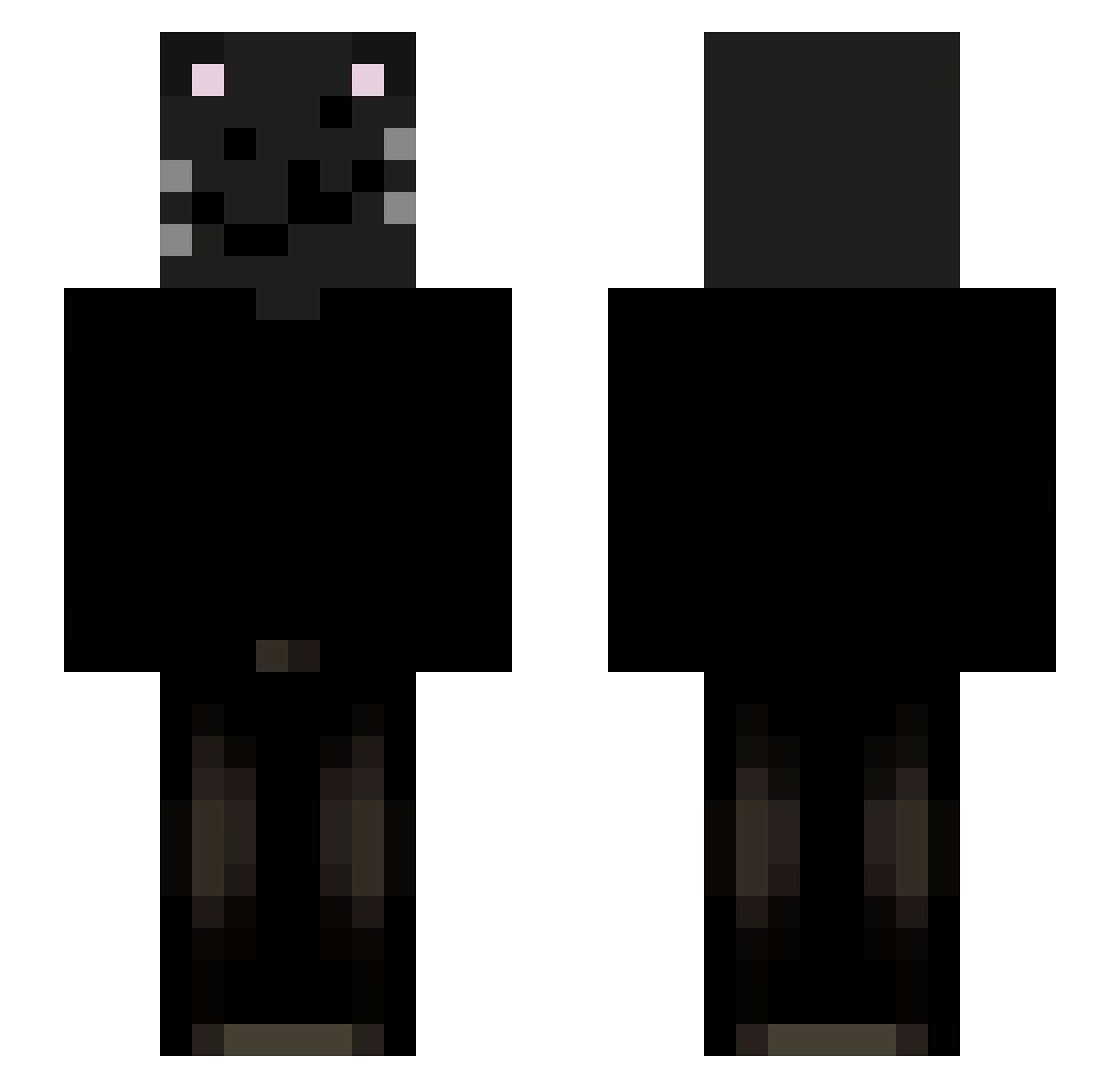 soytea Minecraft skin, front and back view