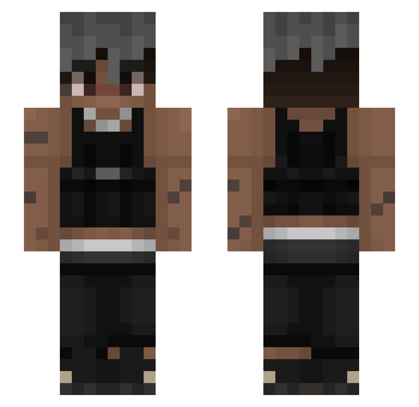 professorCob Minecraft skin, front and back view