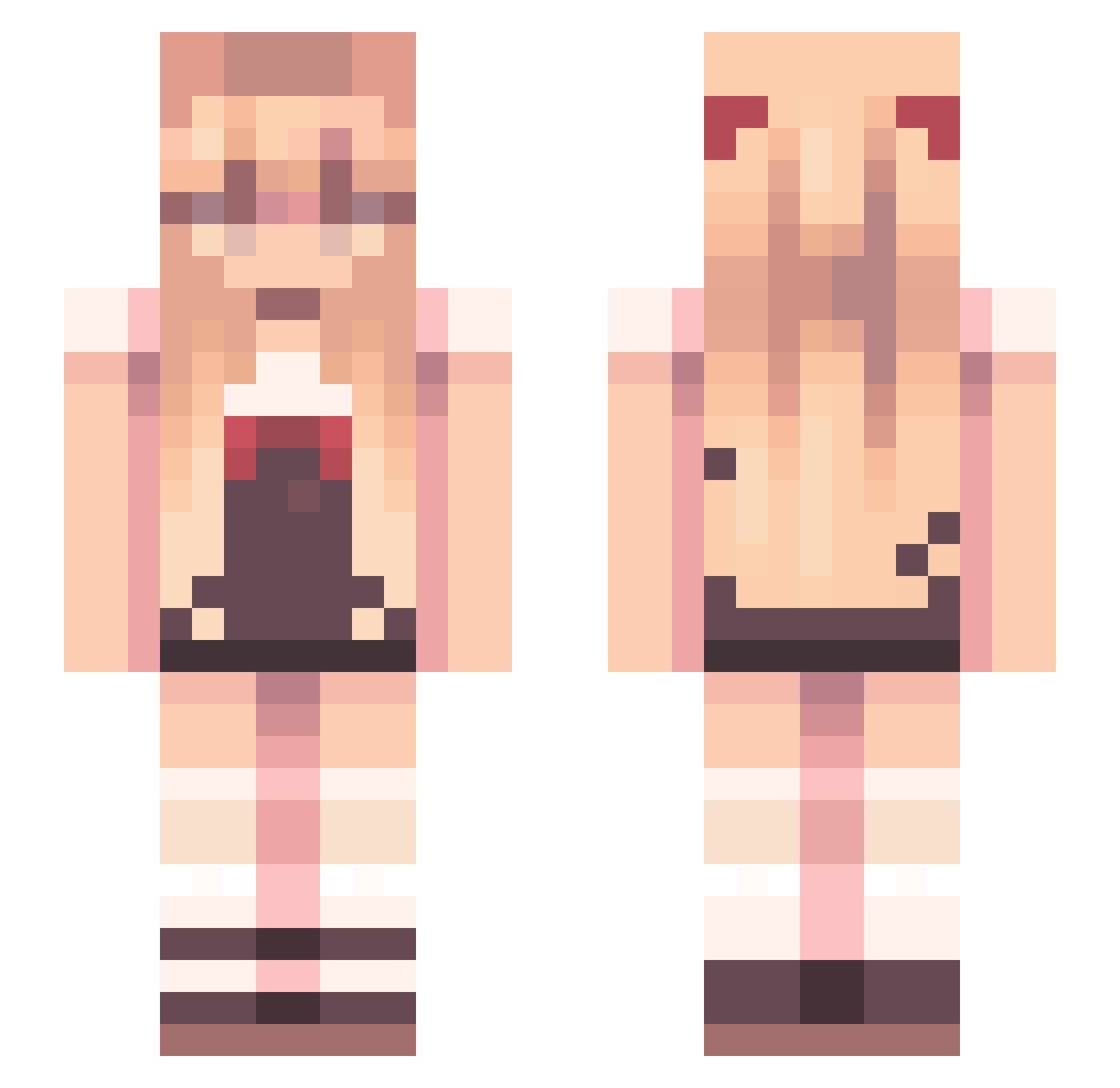 notlumii Minecraft skin, front and back view