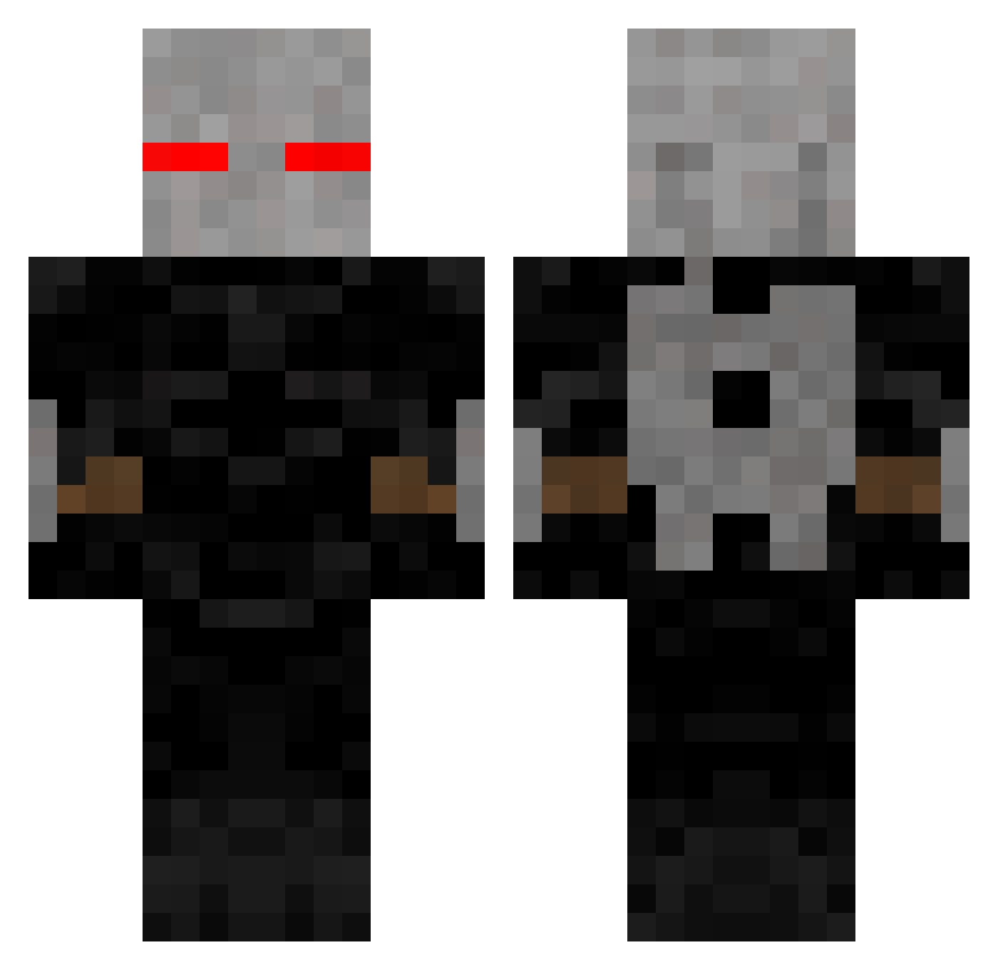DrDounut Minecraft skin, front and back view