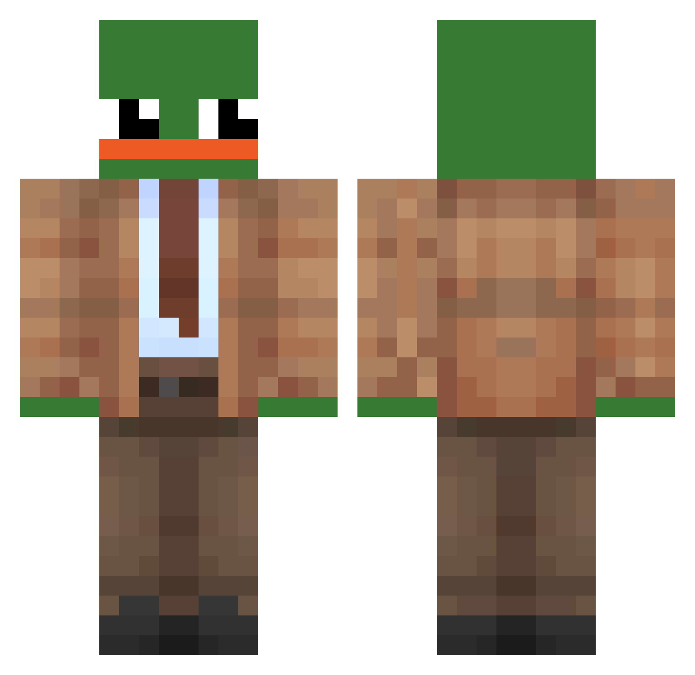 MaddenTo Minecraft skin, front and back view