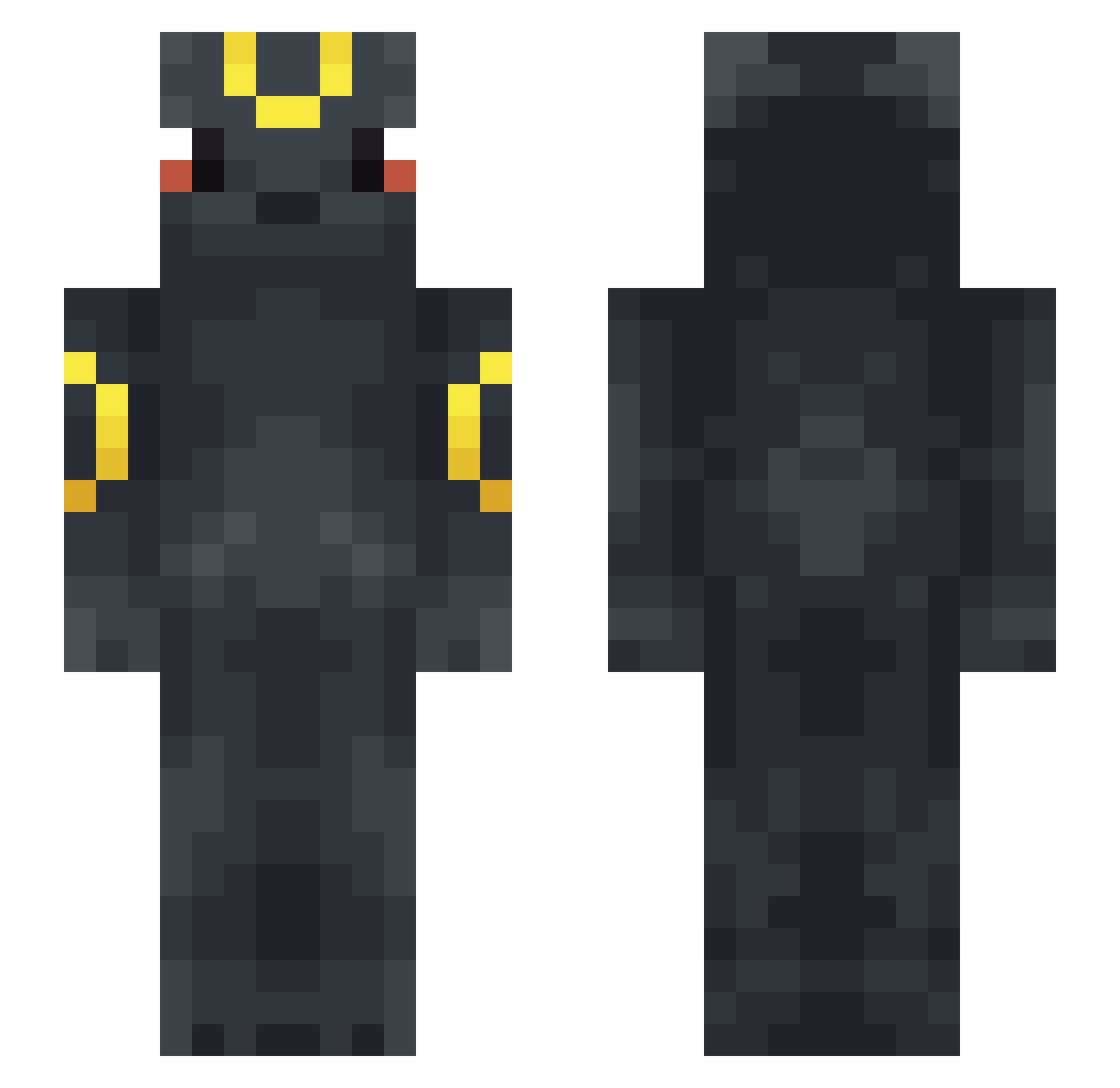 GenAlphaGaming Minecraft skin, front and back view