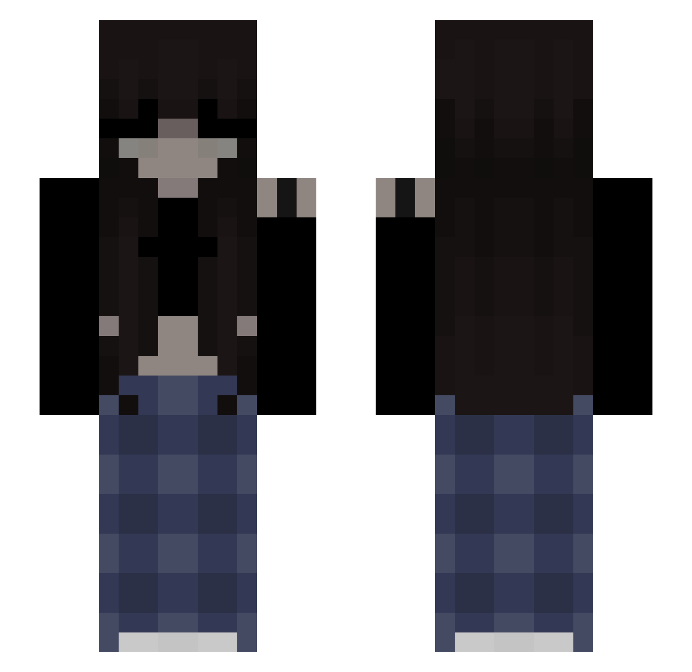 SasyNN_ Minecraft skin, front and back view