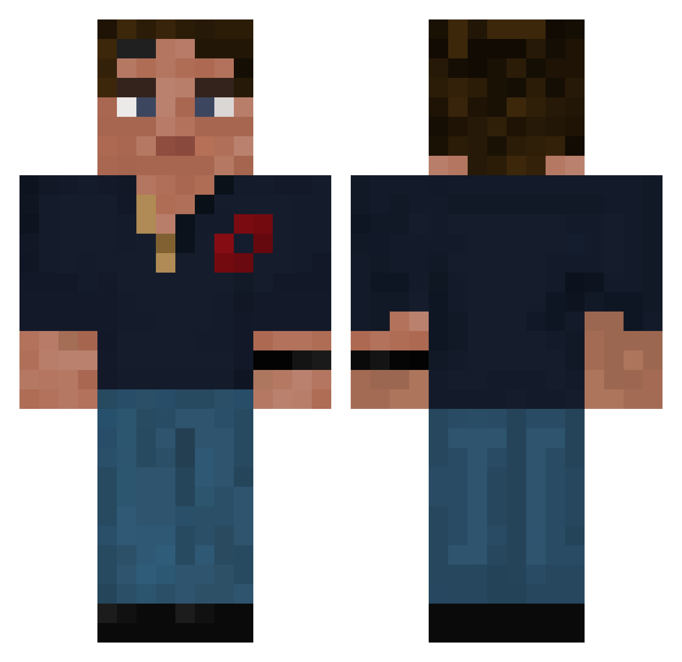 Andeosr Minecraft skin, front and back view