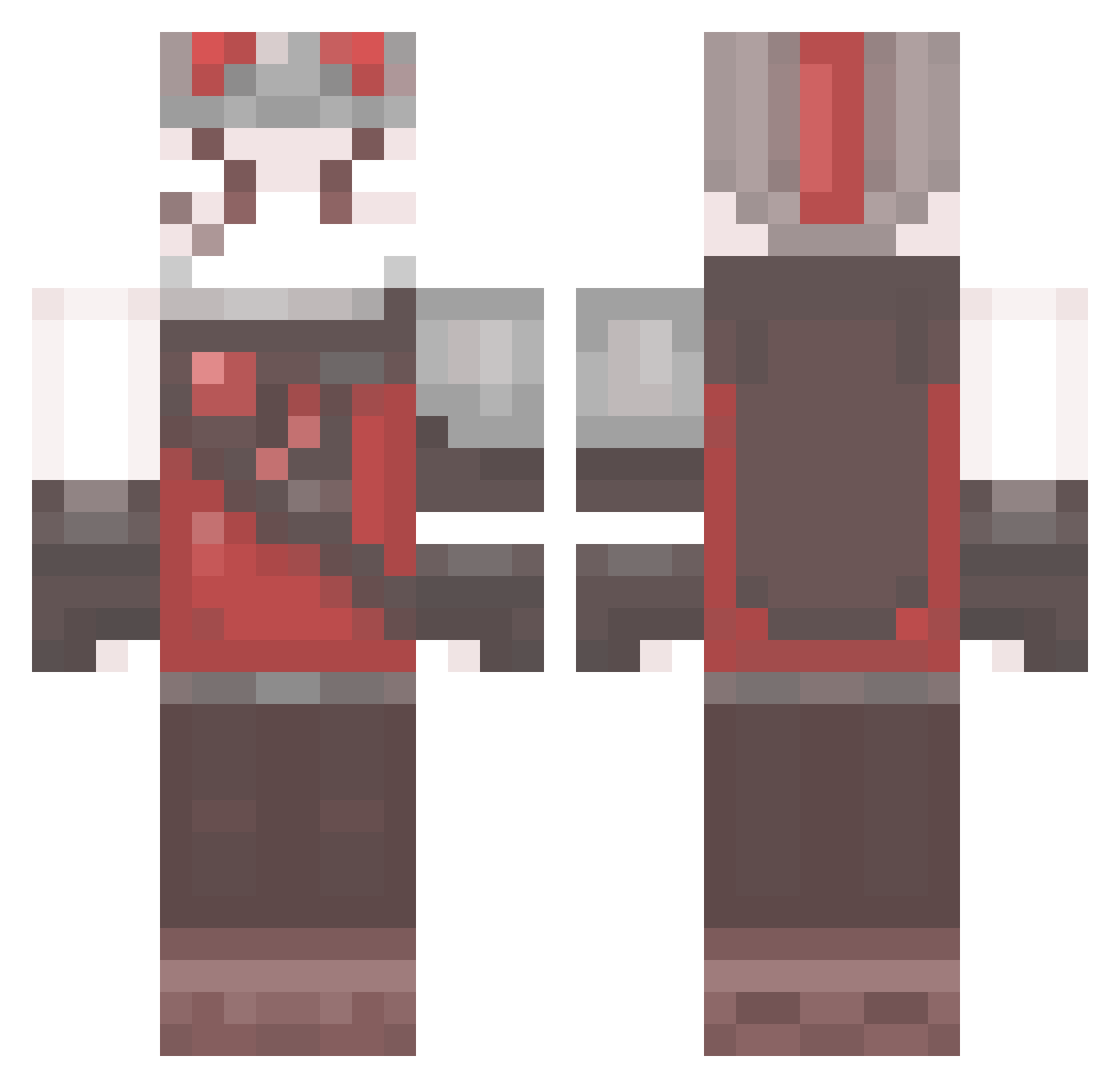 Zephyrustic Minecraft skin, front and back view