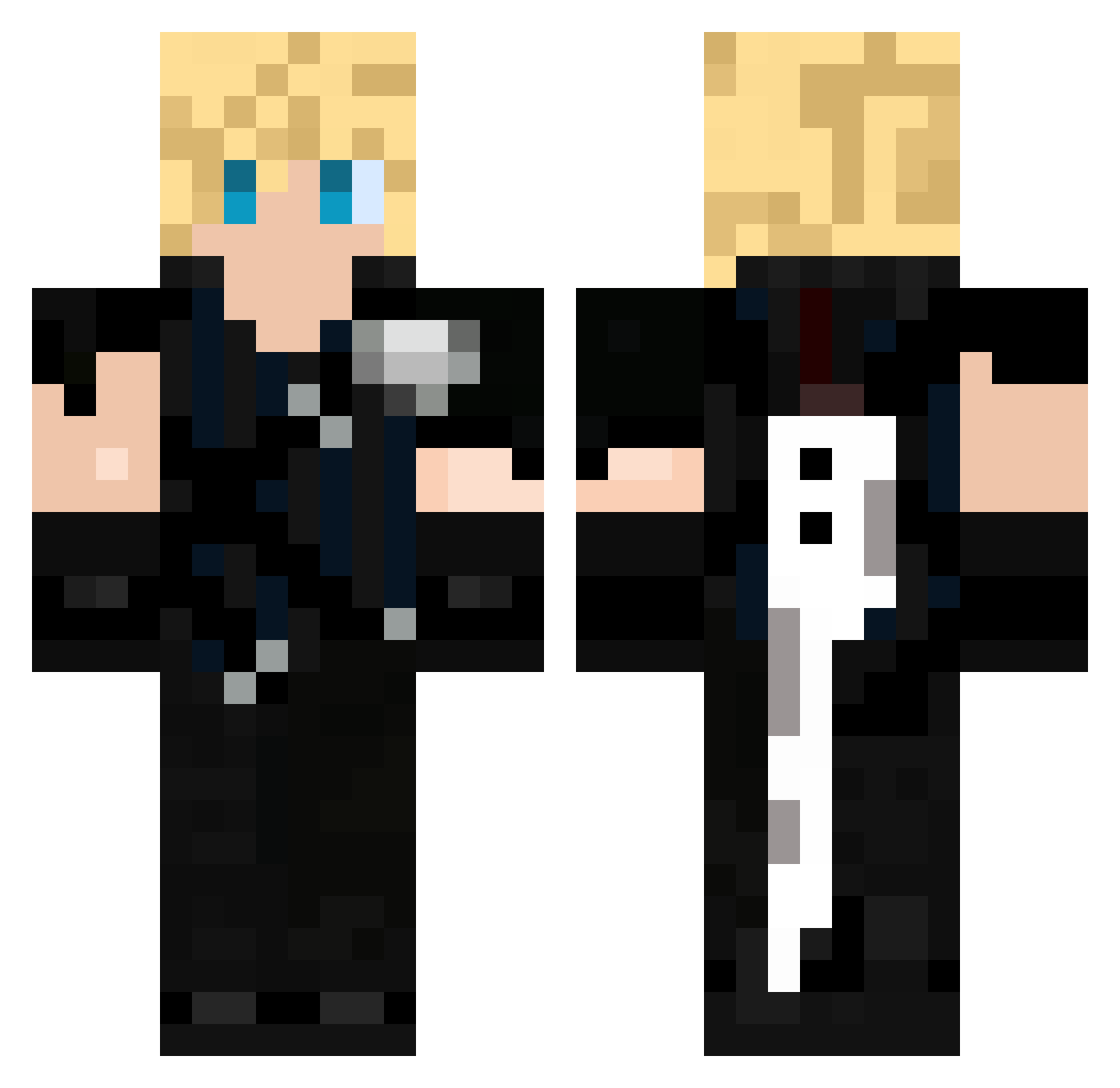 COSTNXD Minecraft skin, front and back view
