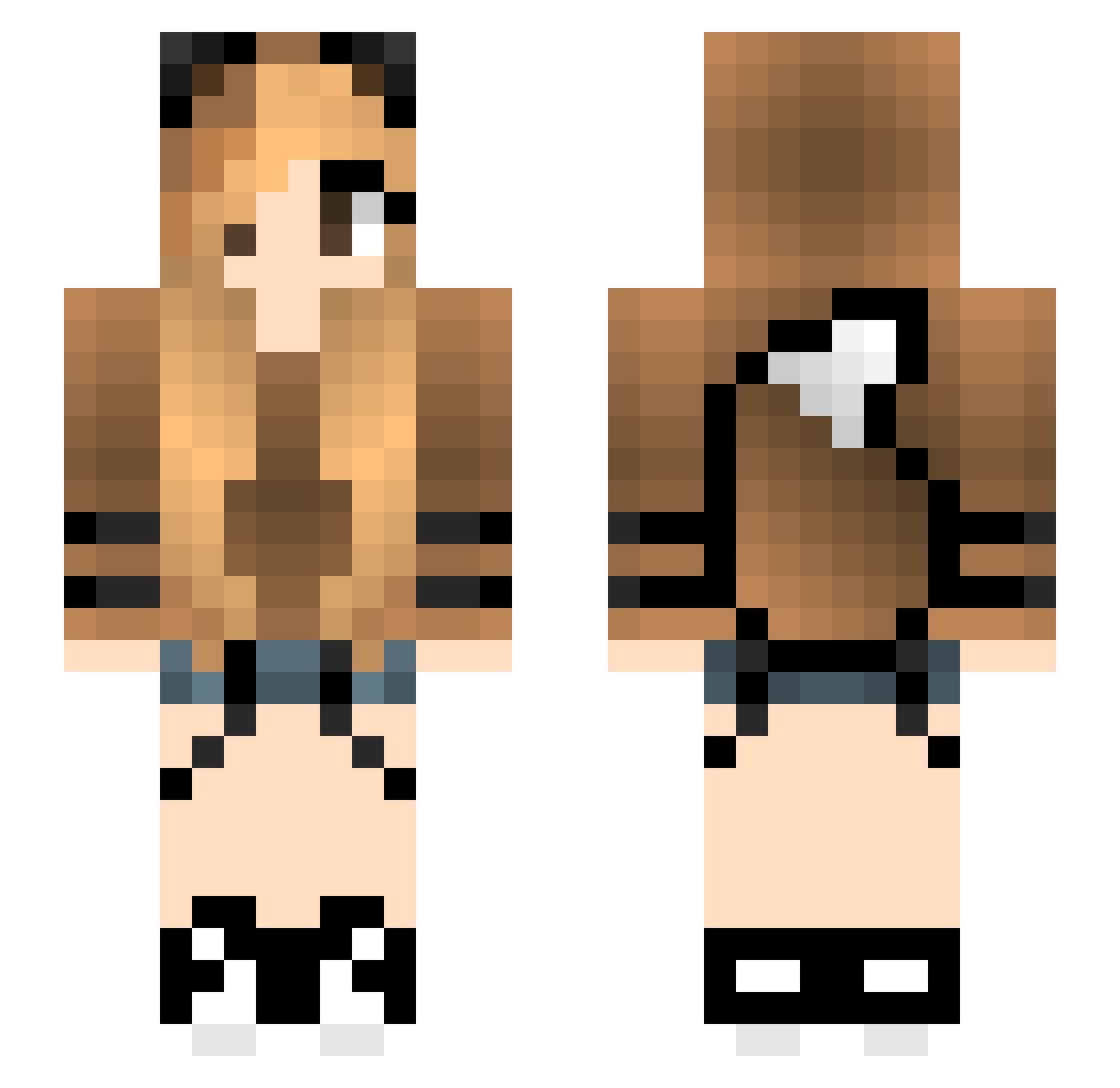 TheEeveeQueen Minecraft skin, front and back view