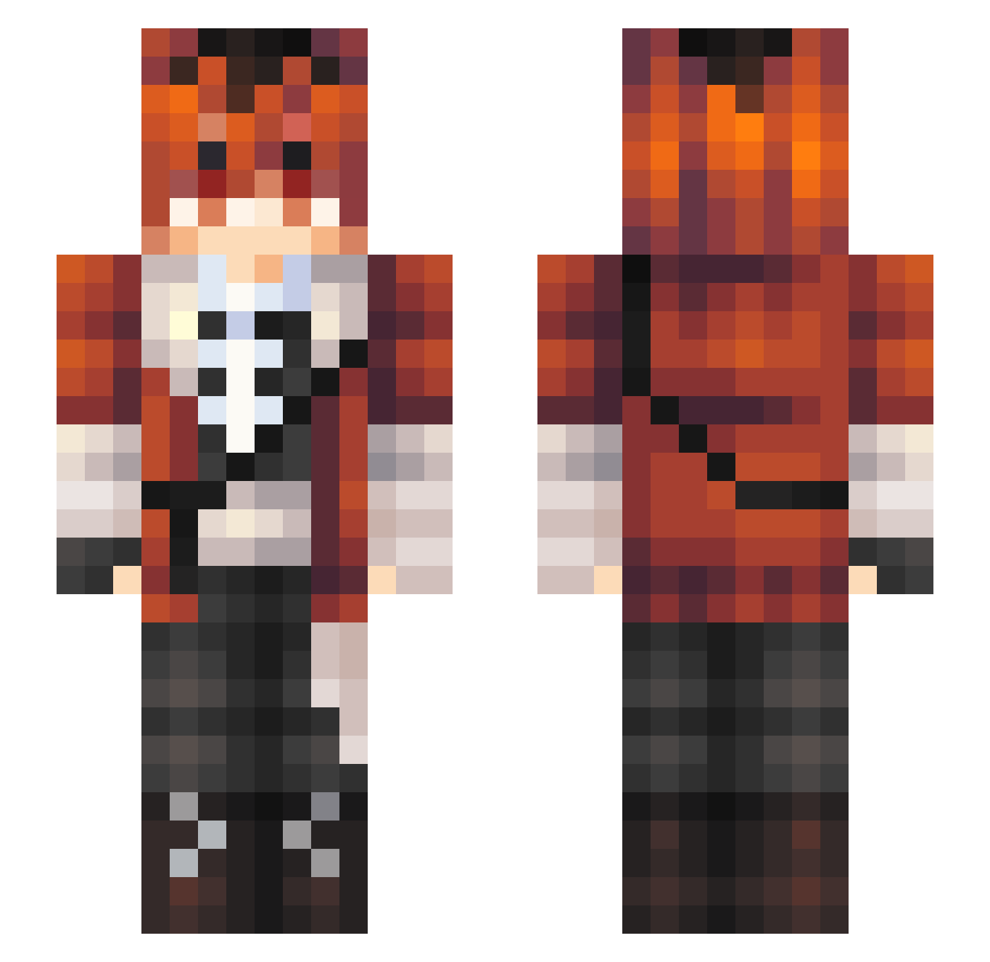 kr_yo Minecraft skin, front and back view