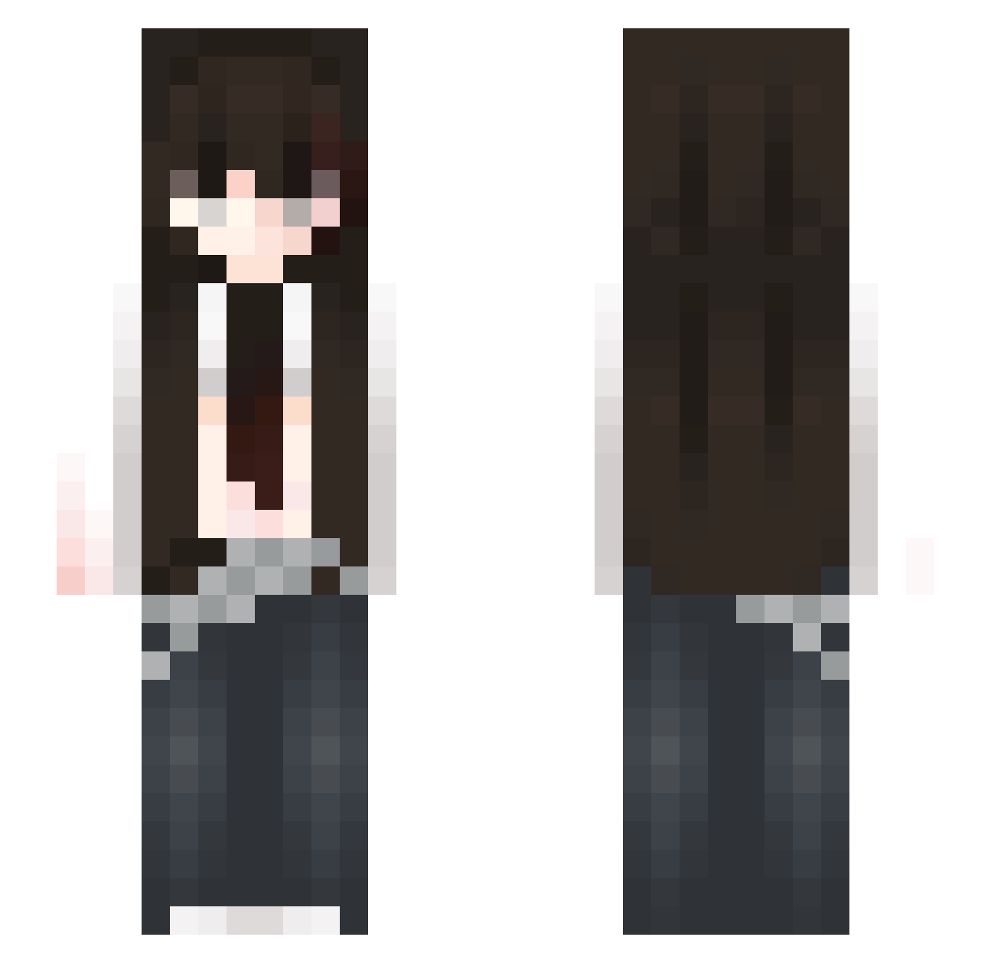 yourboyoscarlee Minecraft skin, front and back view