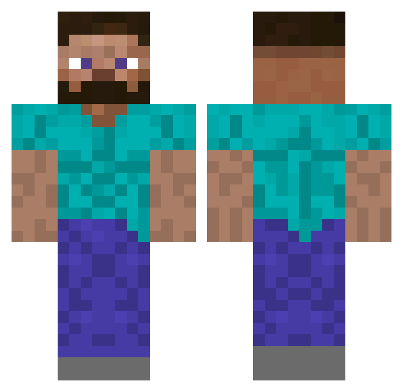 Emerichh Minecraft skin, front and back view