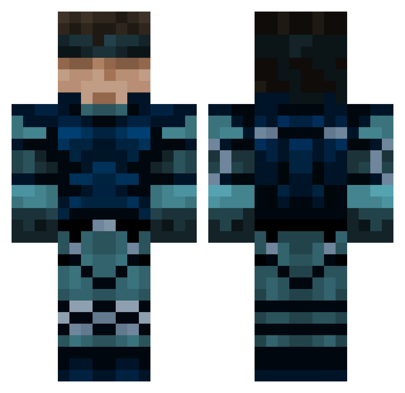 jack_chicken Minecraft skin, front and back view