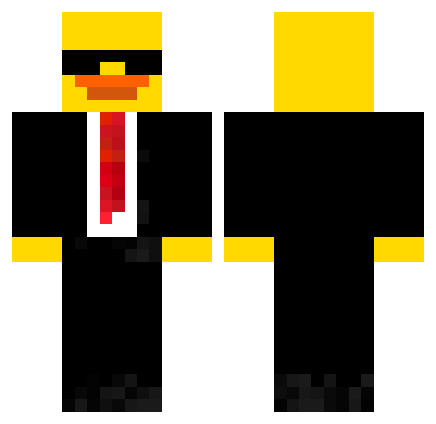 Reaper_Potato1 Minecraft skin, front and back view
