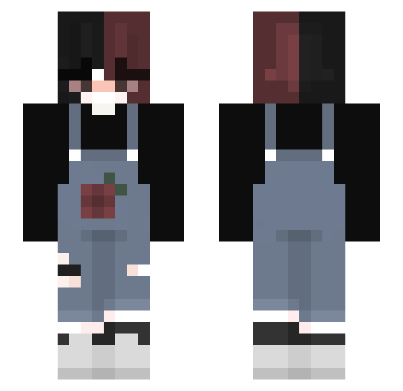 Devor Minecraft skin, front and back view