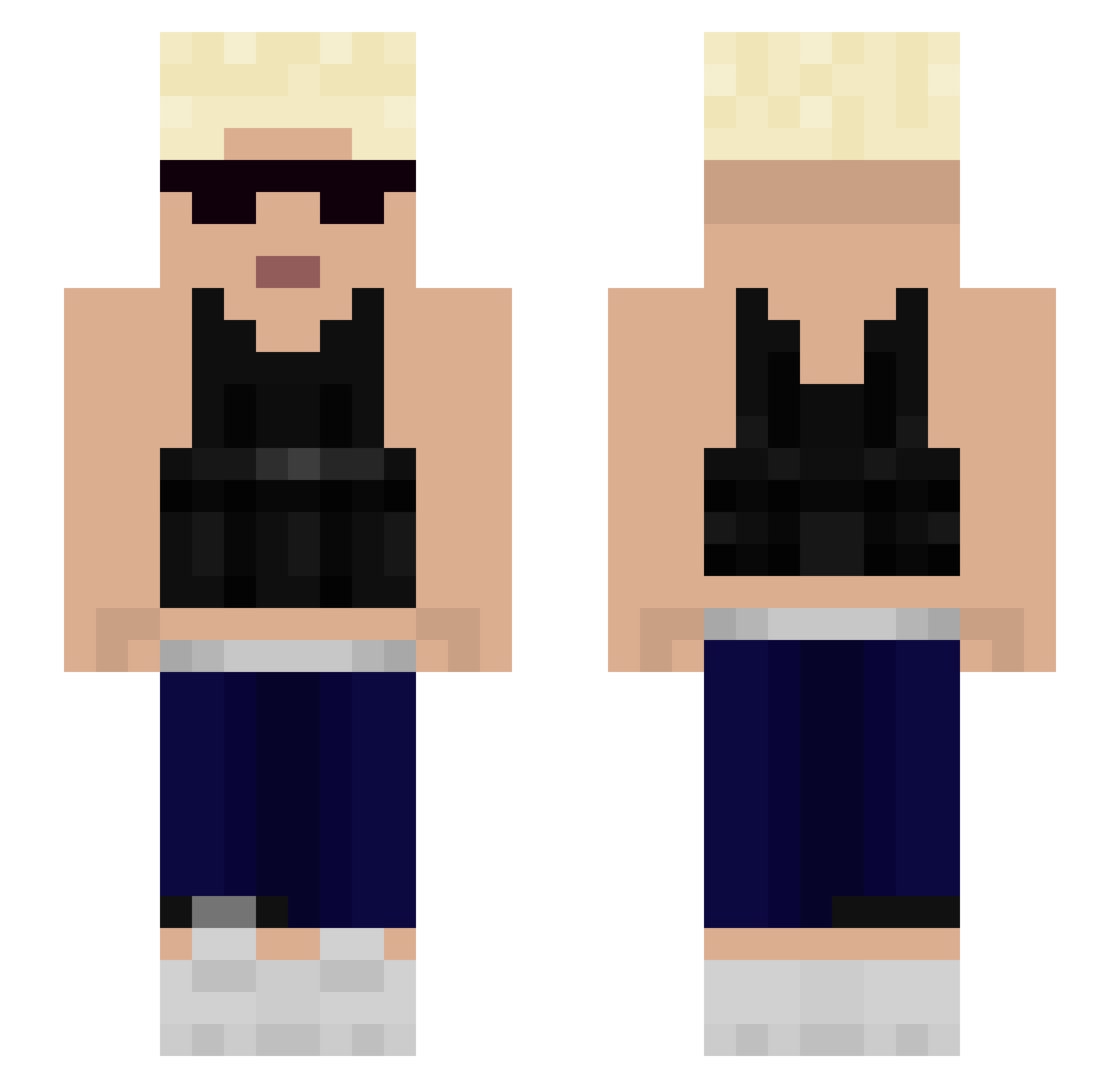 Tieft Minecraft skin, front and back view