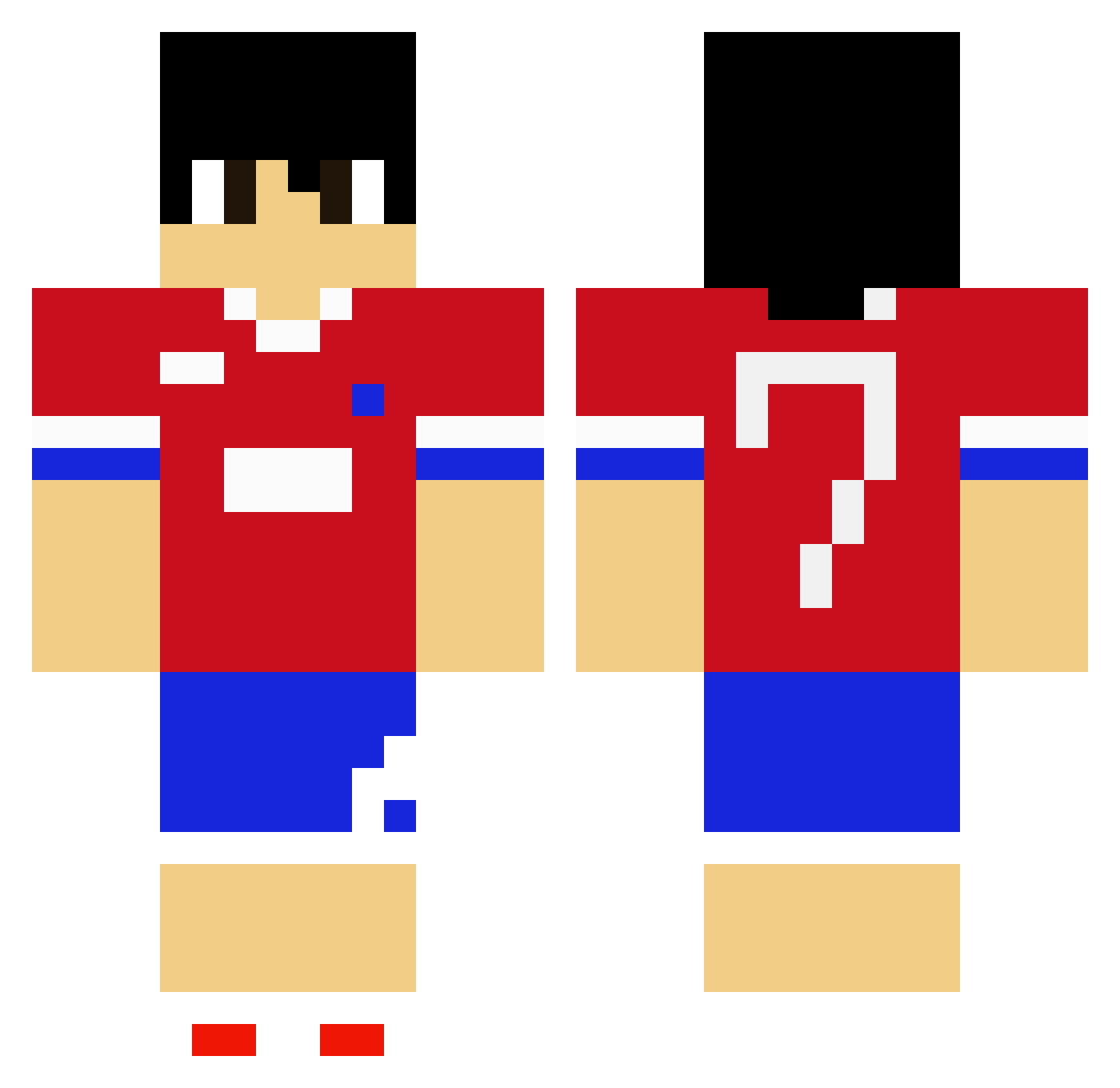 Papitaslays9176 Minecraft skin, front and back view