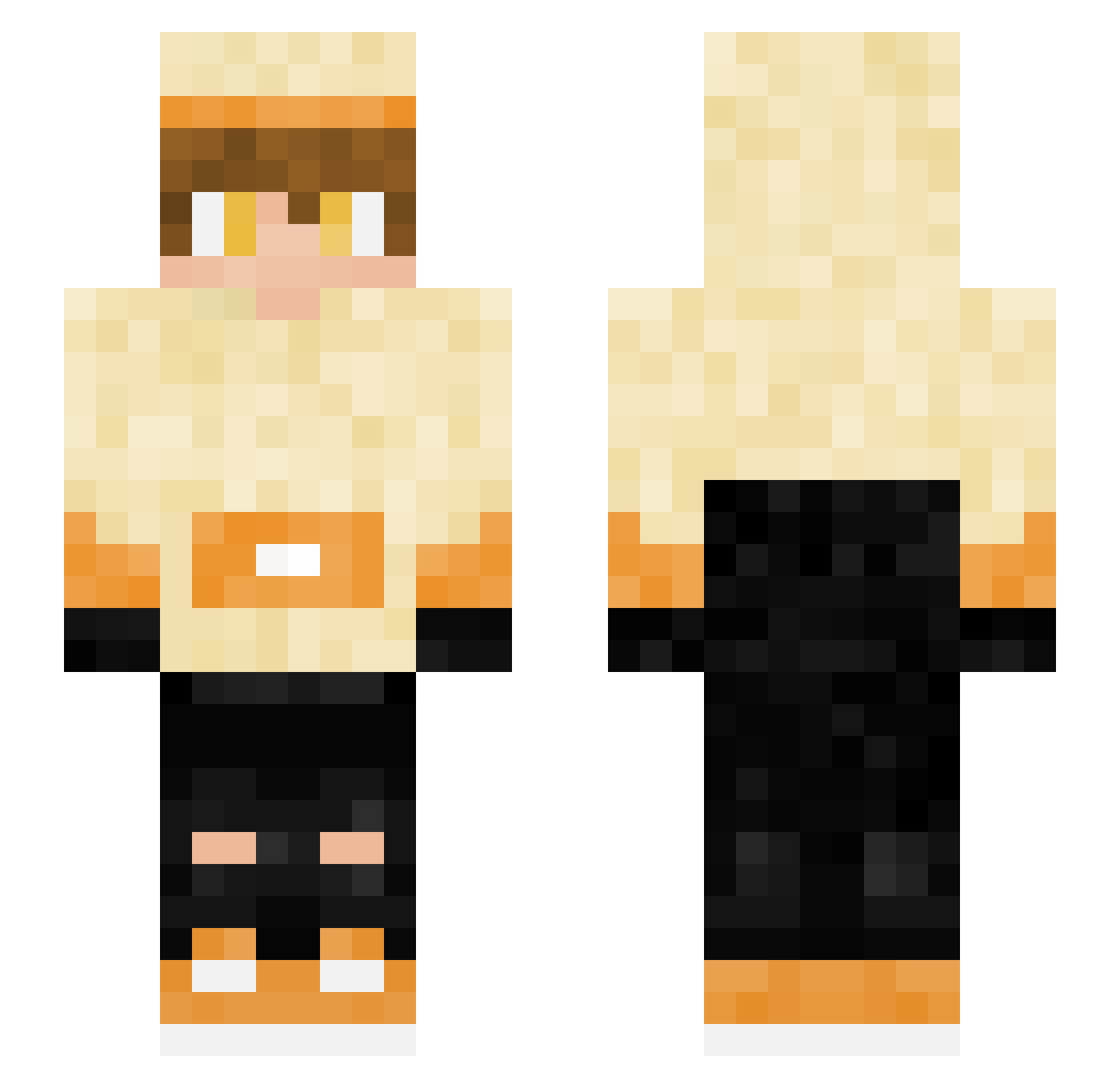 Sebarko Minecraft skin, front and back view
