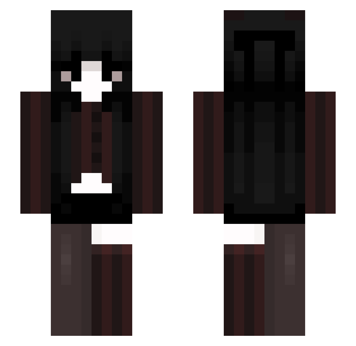 Limeable Minecraft skin, front and back view