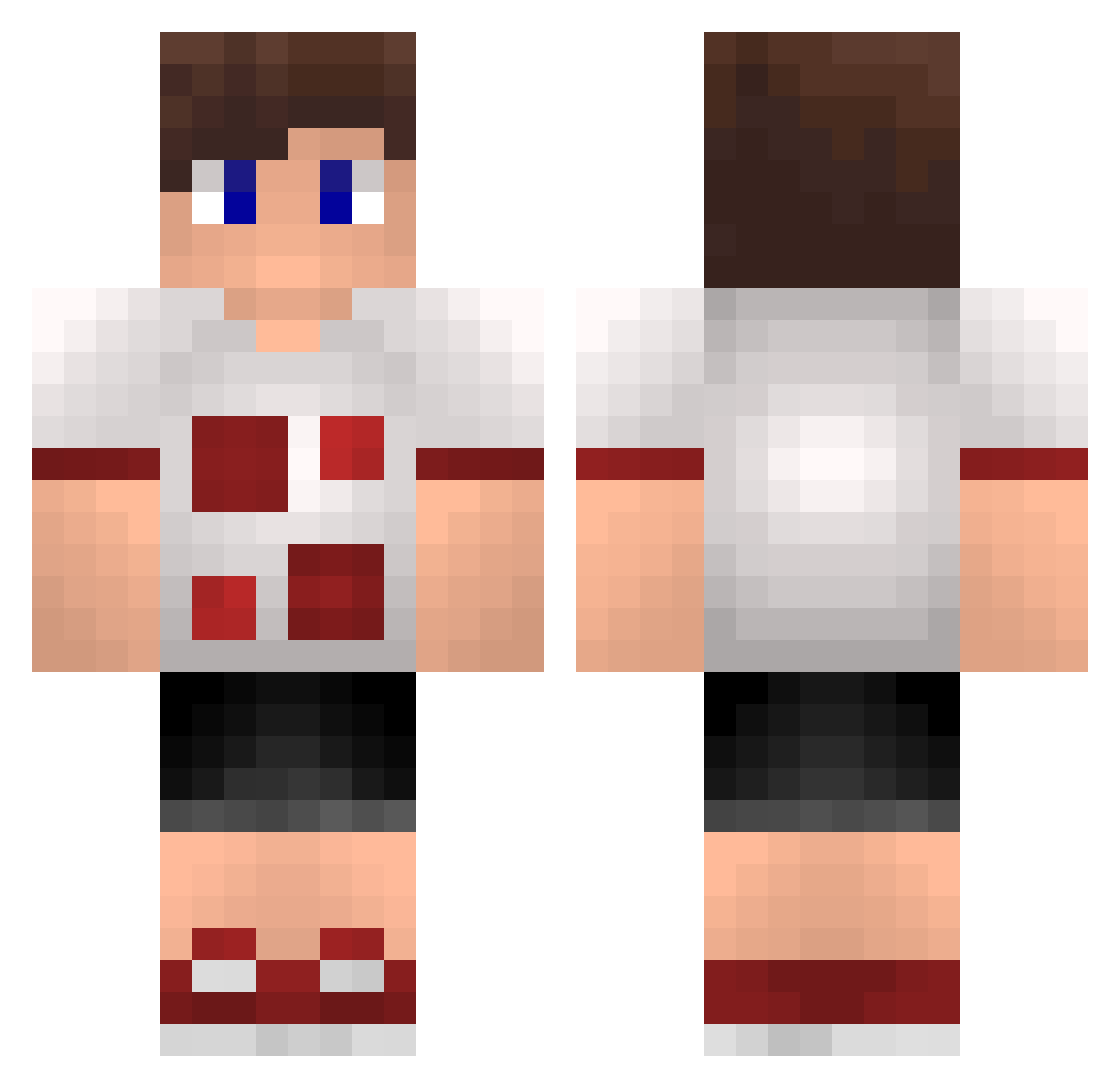 Ritofer Minecraft skin, front and back view