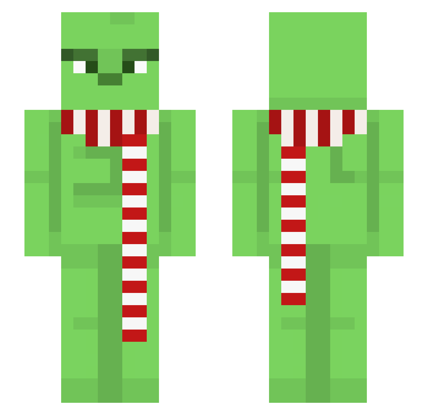 2018Rewind Minecraft skin, front and back view