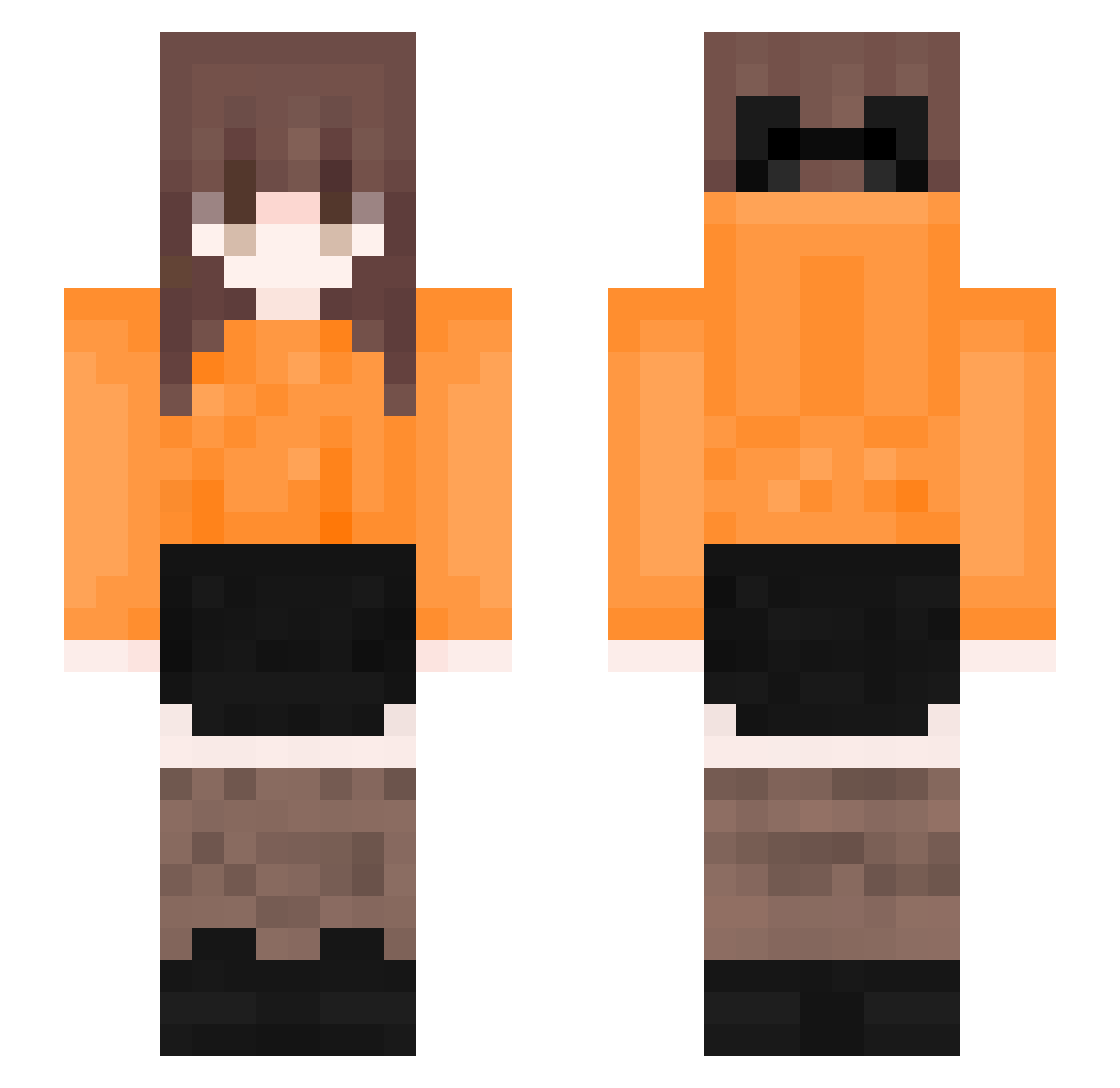 YEYI090 Minecraft skin, front and back view