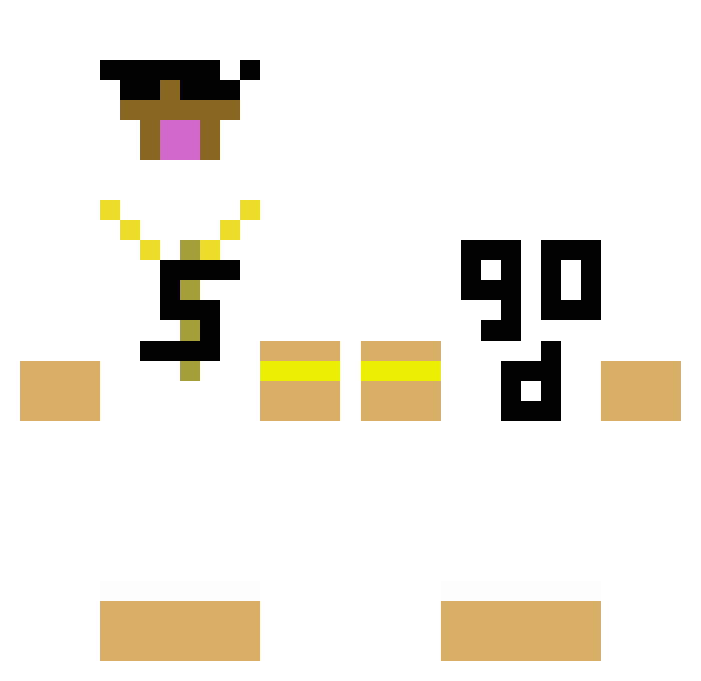 Jamiethecoolman Minecraft skin, front and back view