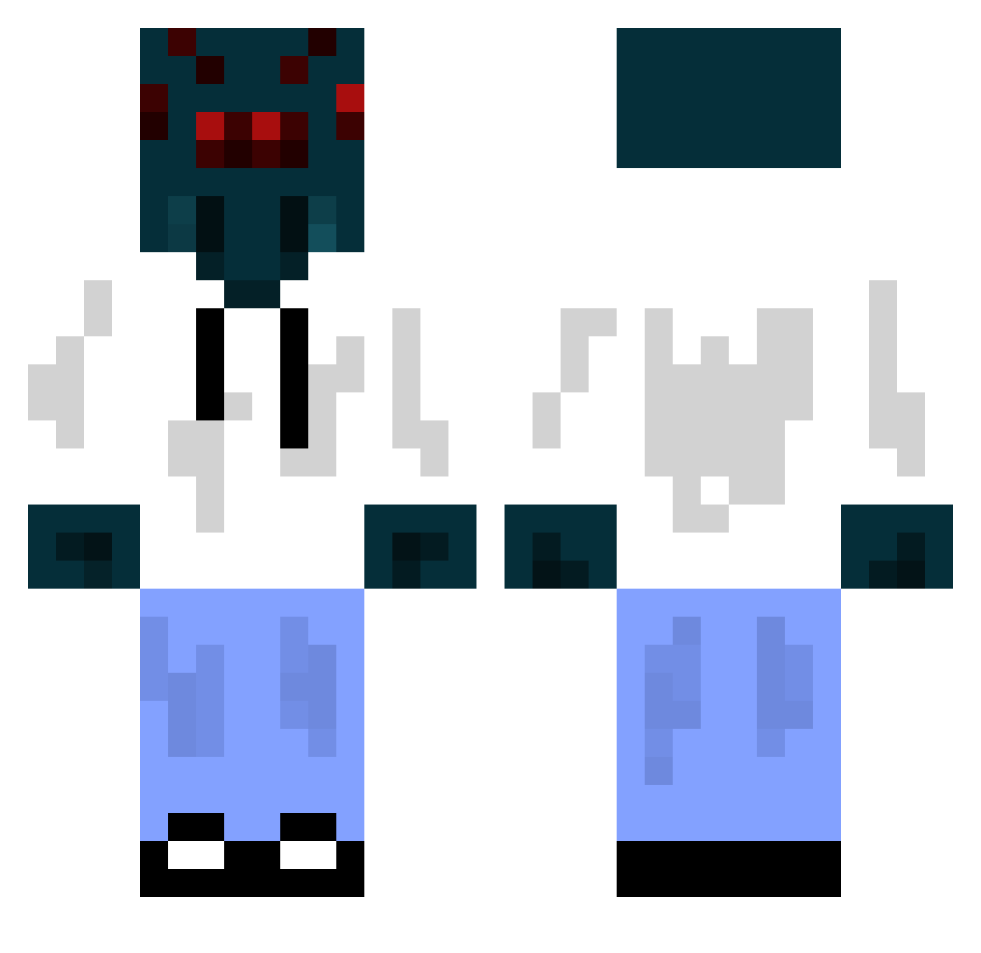 gladbadge833021 Minecraft skin, front and back view