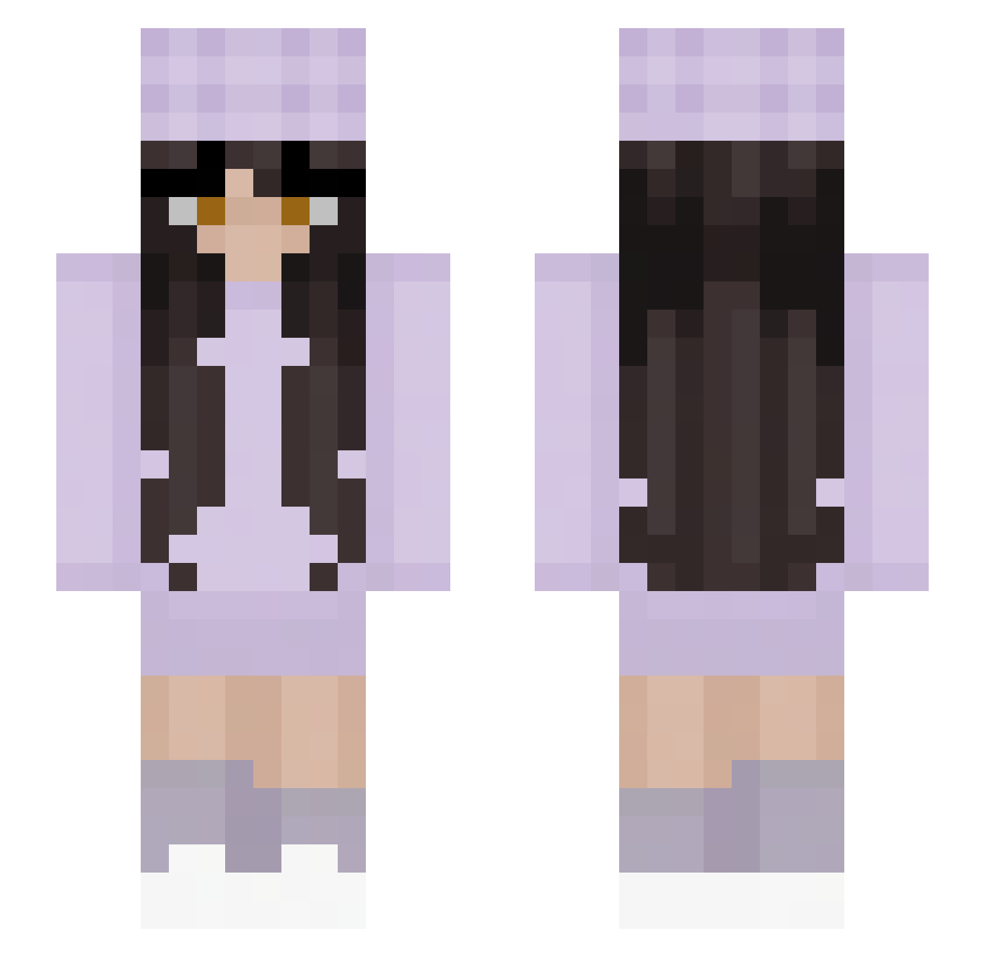 Sourdough462 Minecraft skin, front and back view