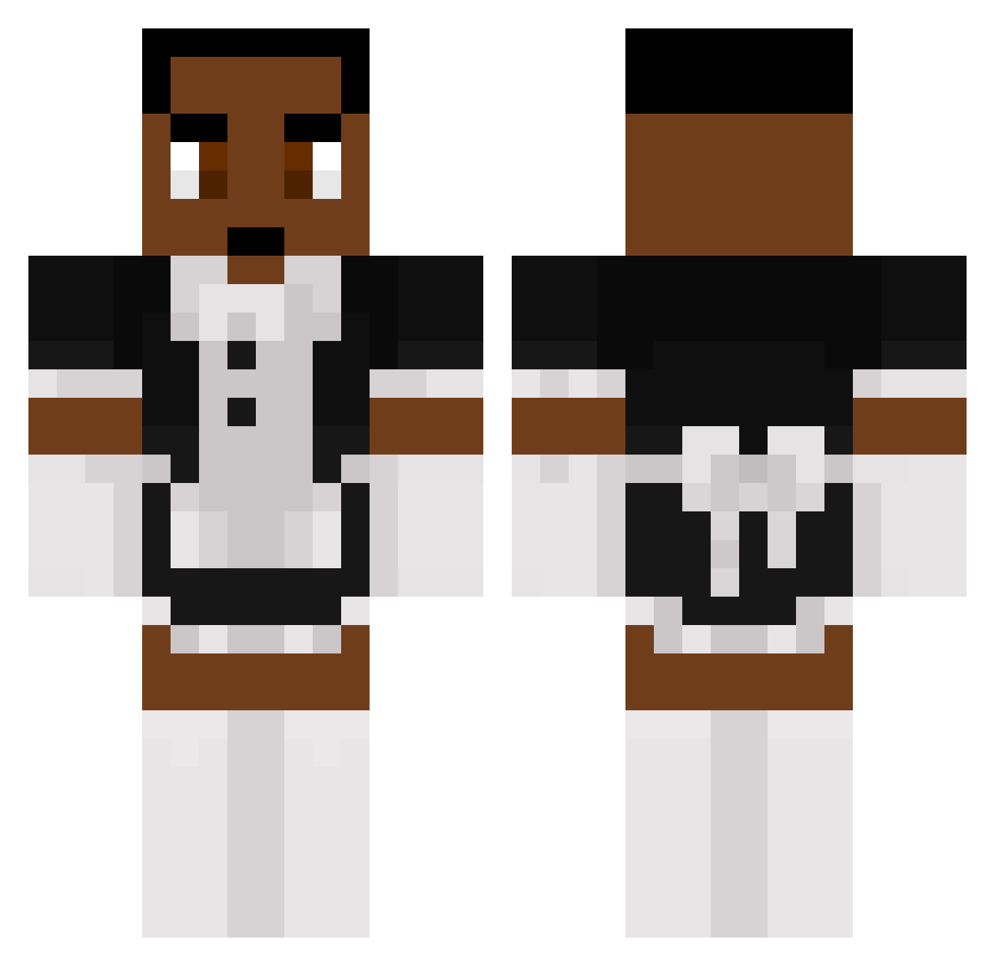 Devi0usDarsh Minecraft skin, front and back view