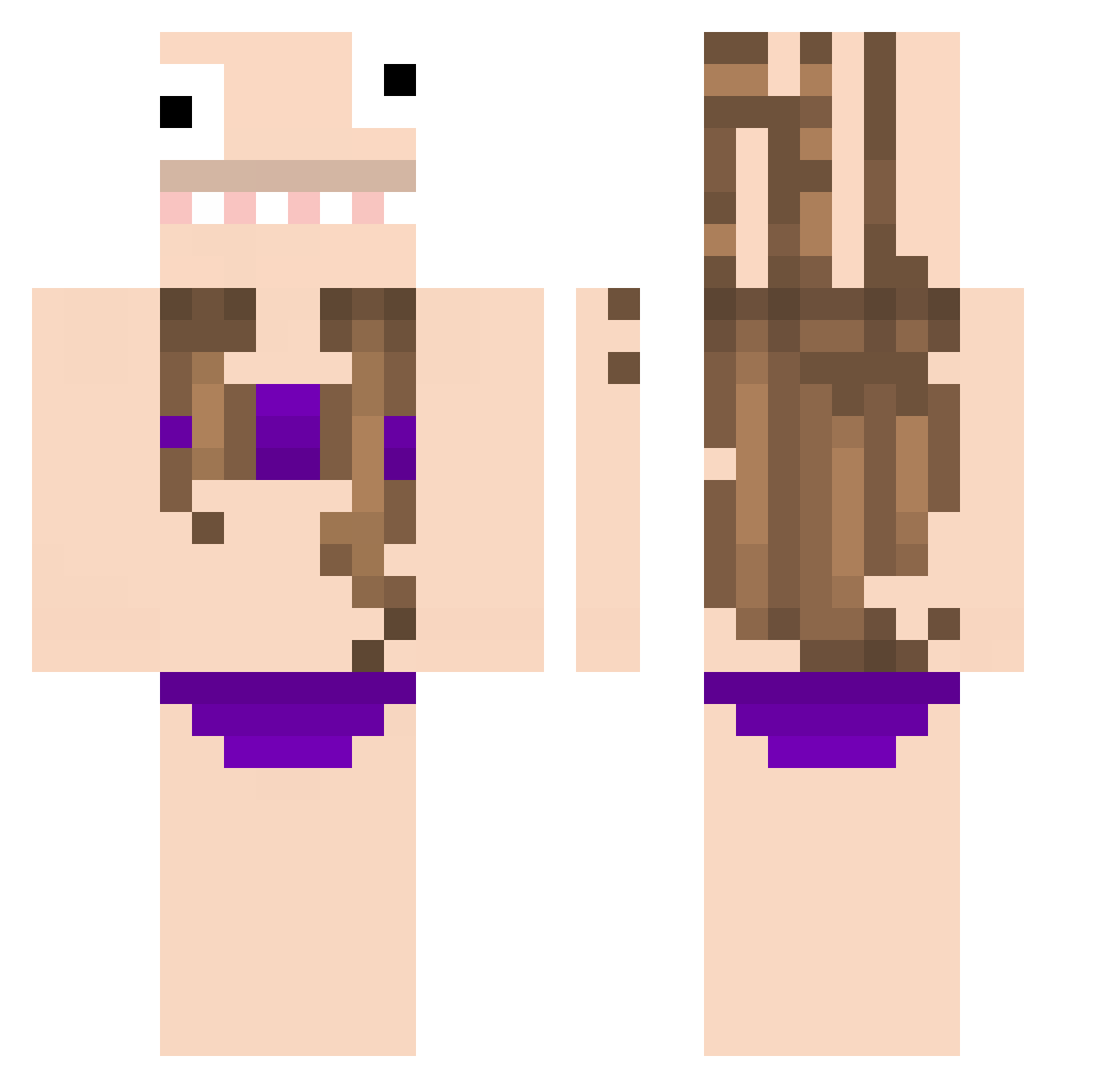 firmstickglue Minecraft skin, front and back view