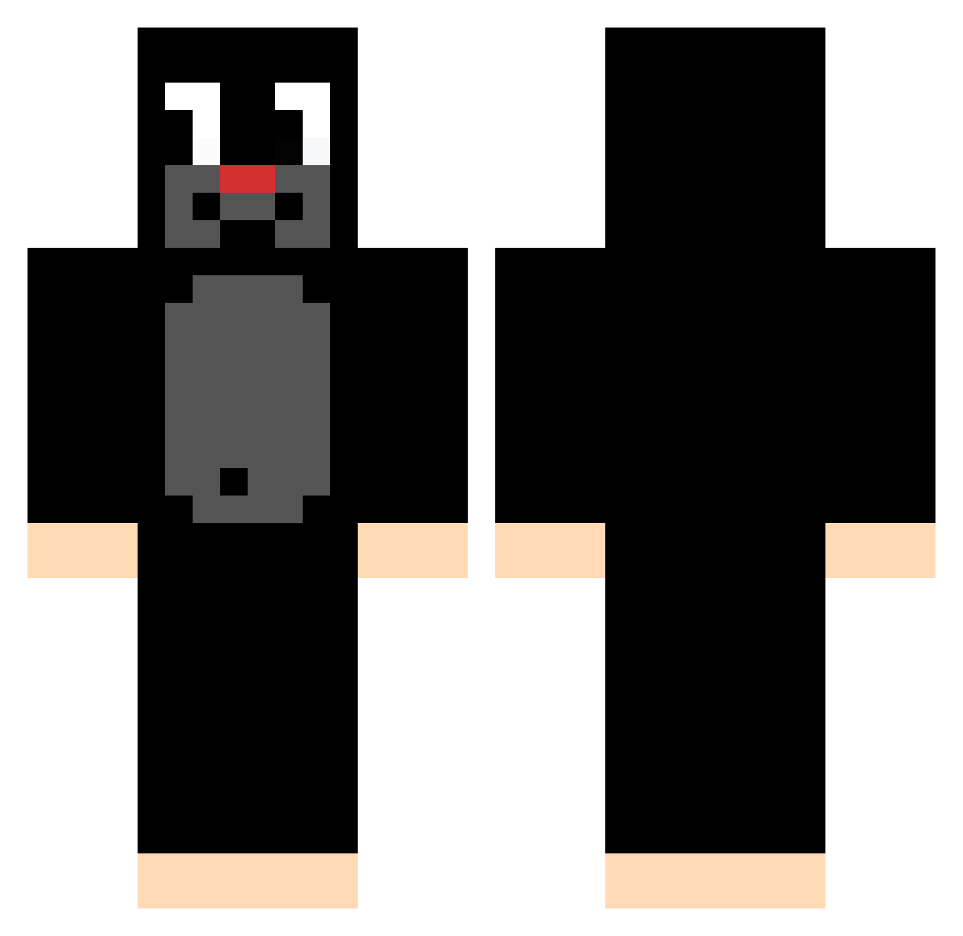 krecikktaborecik Minecraft skin, front and back view