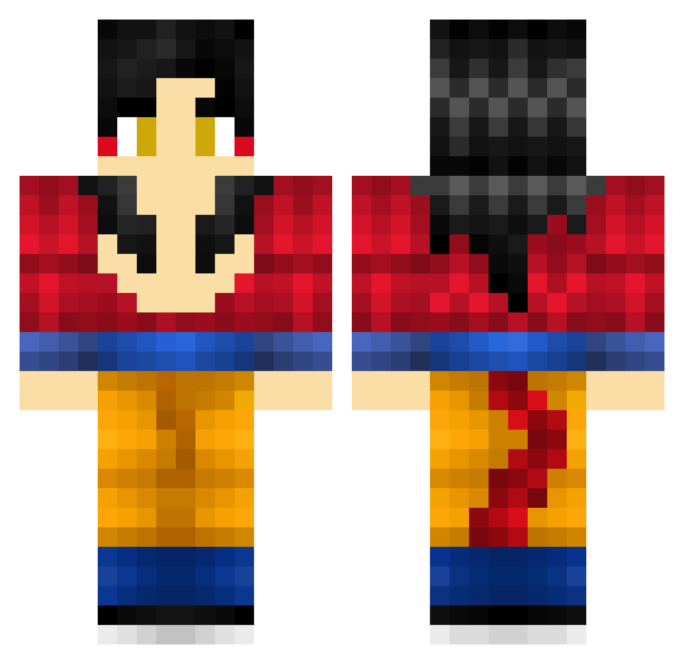 LawD94 Minecraft skin, front and back view