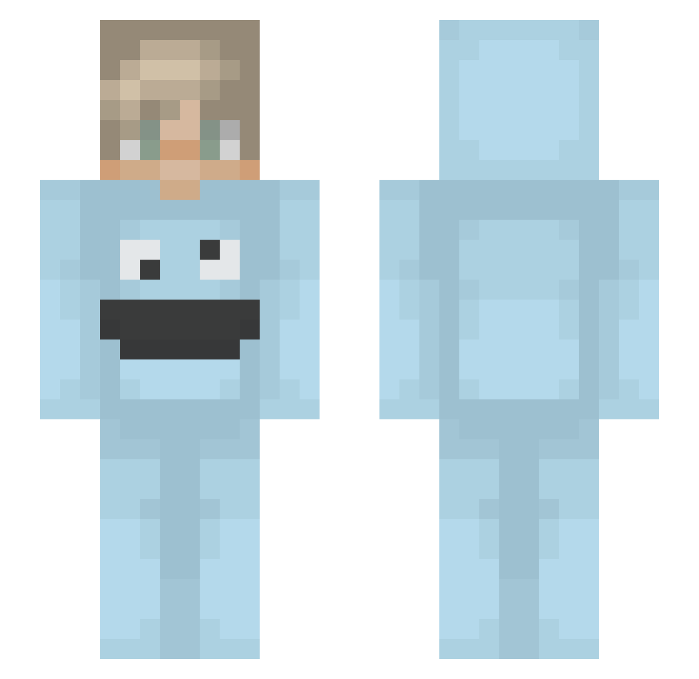 Nebiware_ Minecraft skin, front and back view
