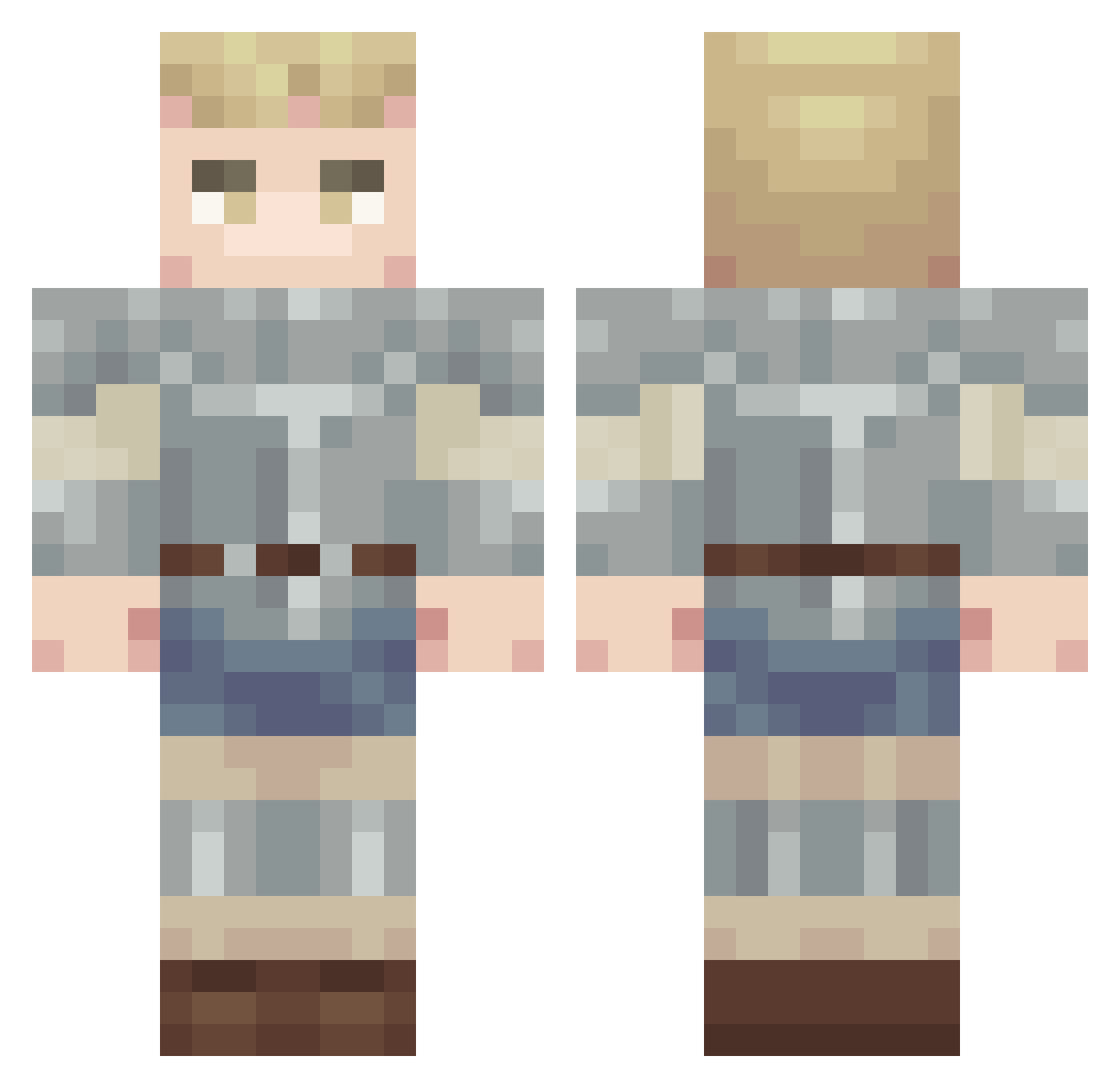 Jimothy_Gaming Minecraft skin, front and back view
