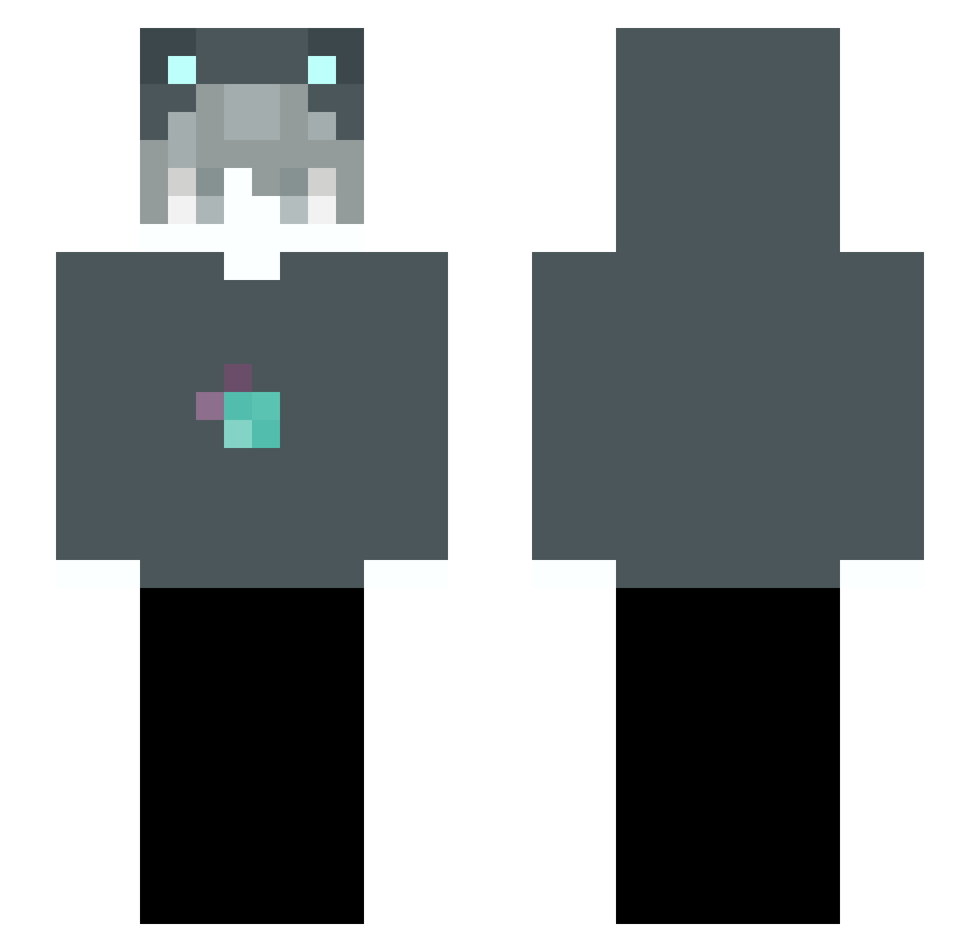 Bryaak Minecraft skin, front and back view