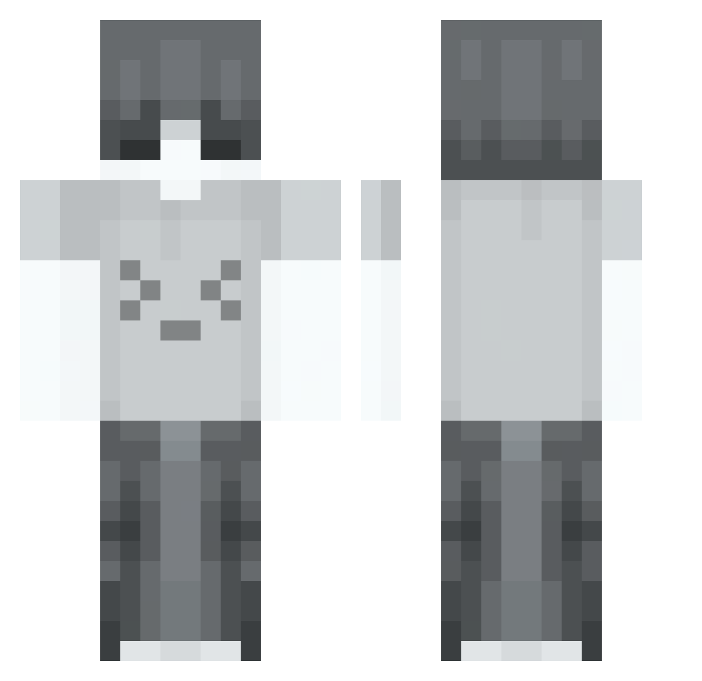 huBIil Minecraft skin, front and back view