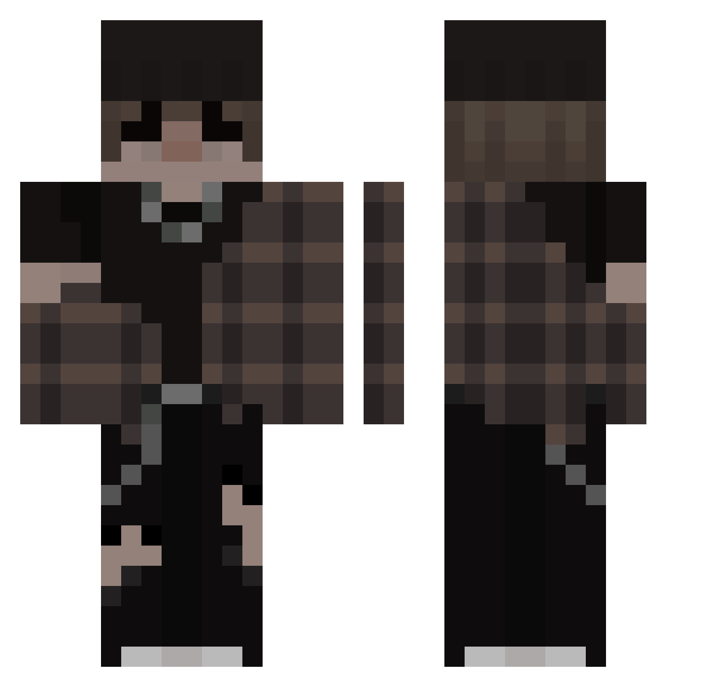 Kingez341YT Minecraft skin, front and back view