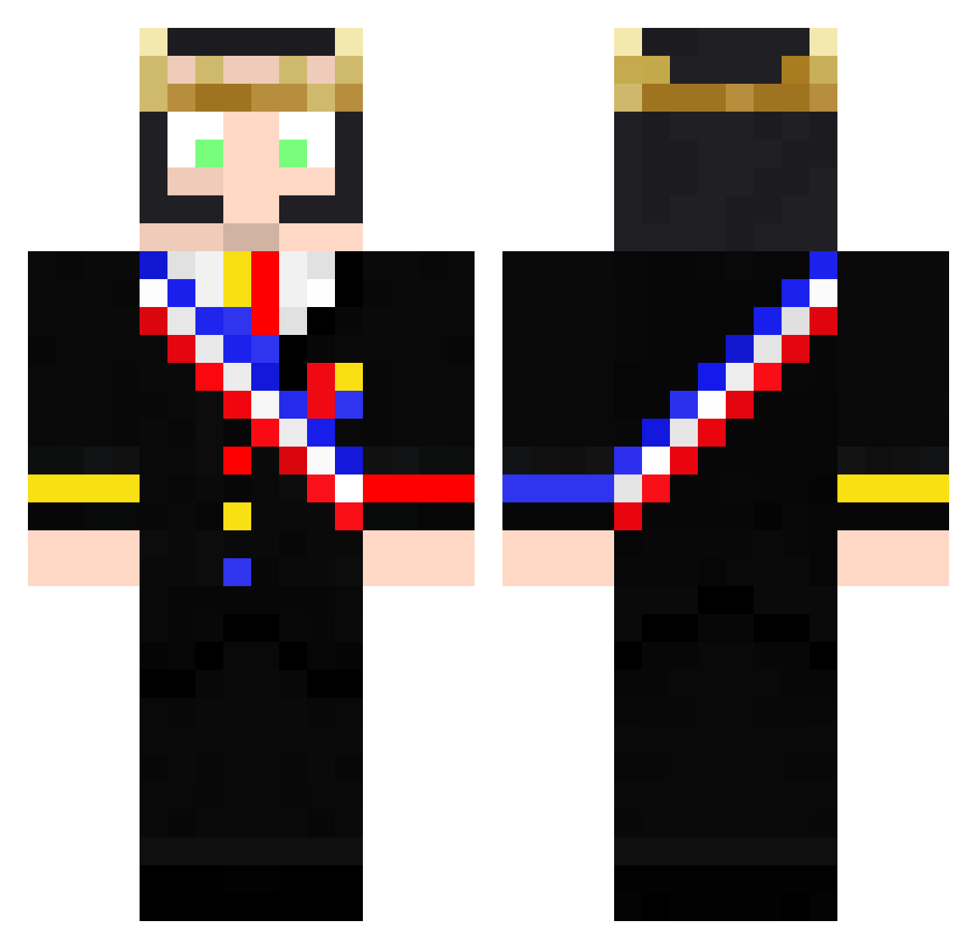 El_DictatoR_ Minecraft skin, front and back view