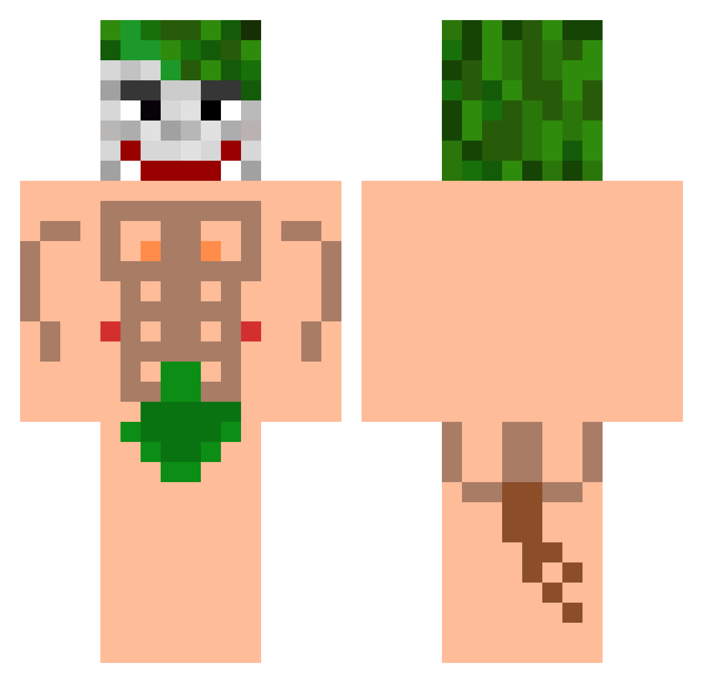 DylanTupperware Minecraft skin, front and back view