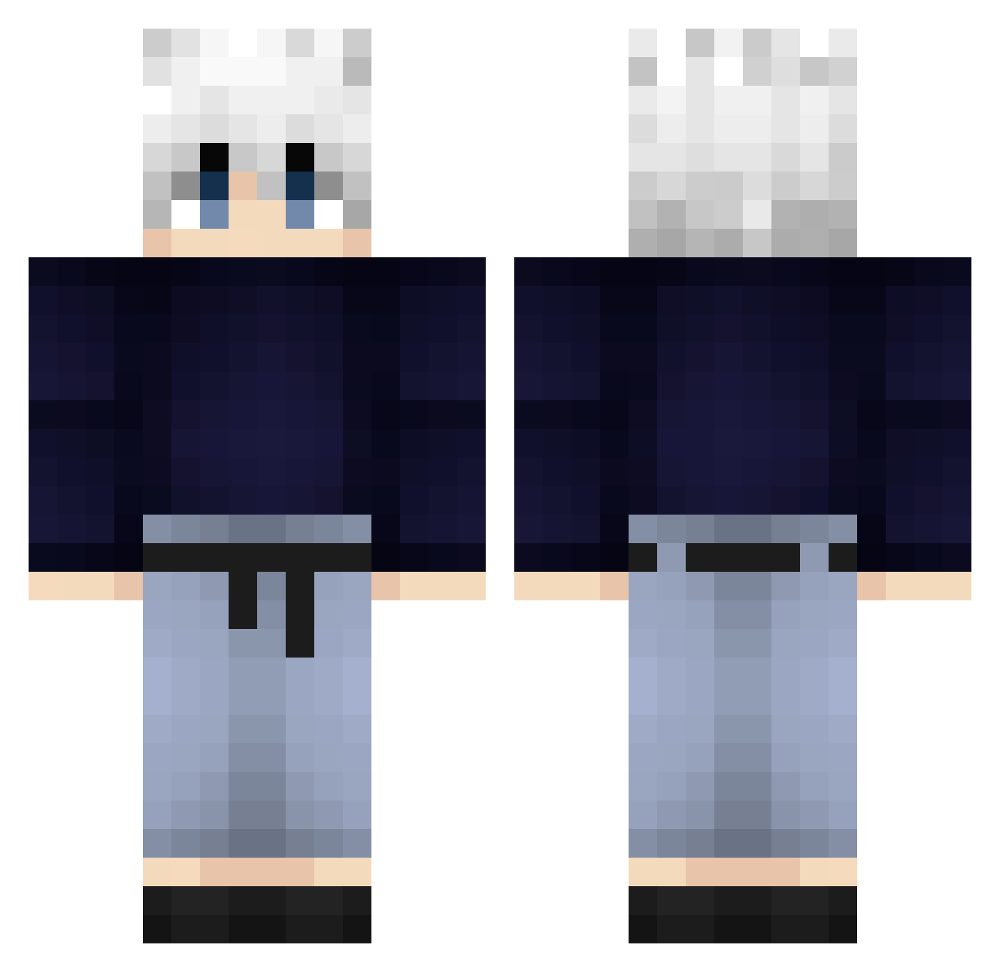 amatxrasu Minecraft skin, front and back view