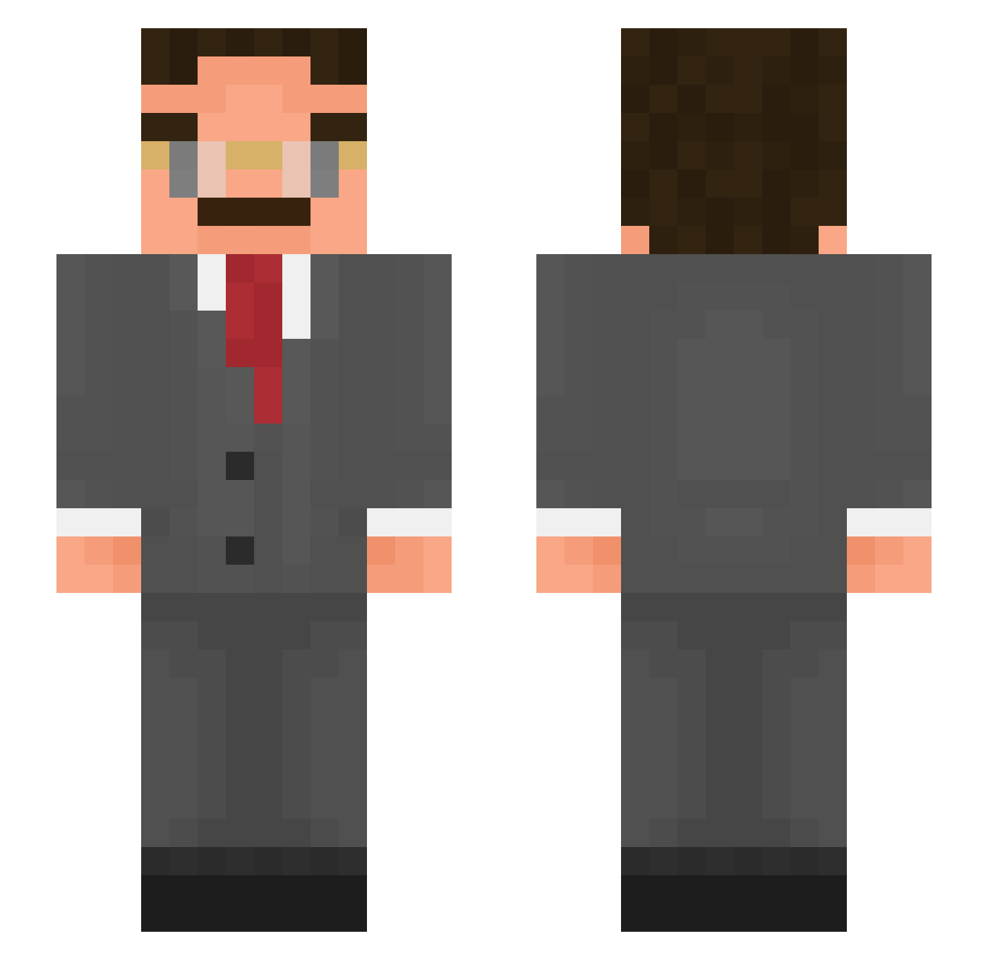 TheRanz99 Minecraft skin, front and back view