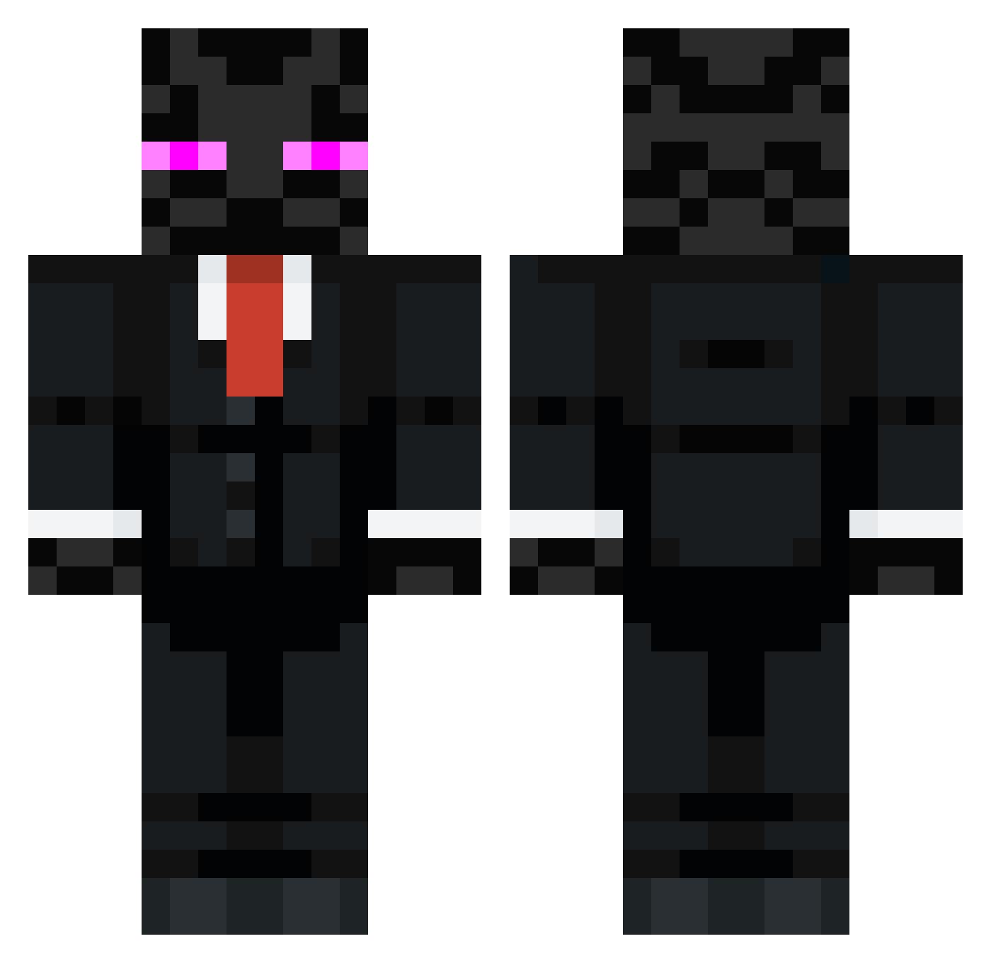 Valli2020 Minecraft skin, front and back view